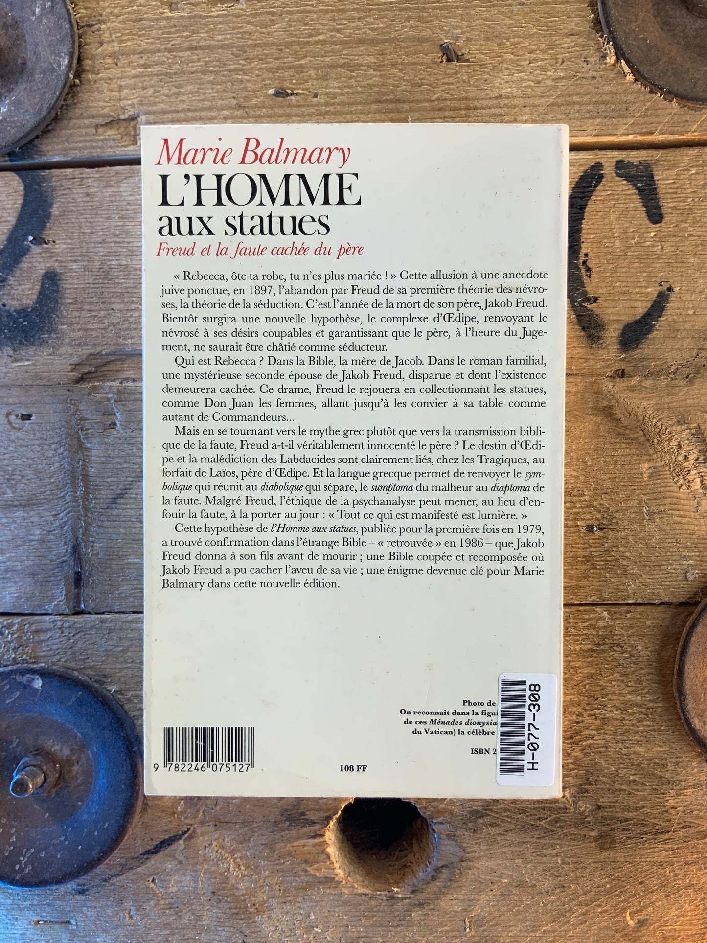 L’homme aux statues : Freud et la faute cachée du père - Marie Balmary