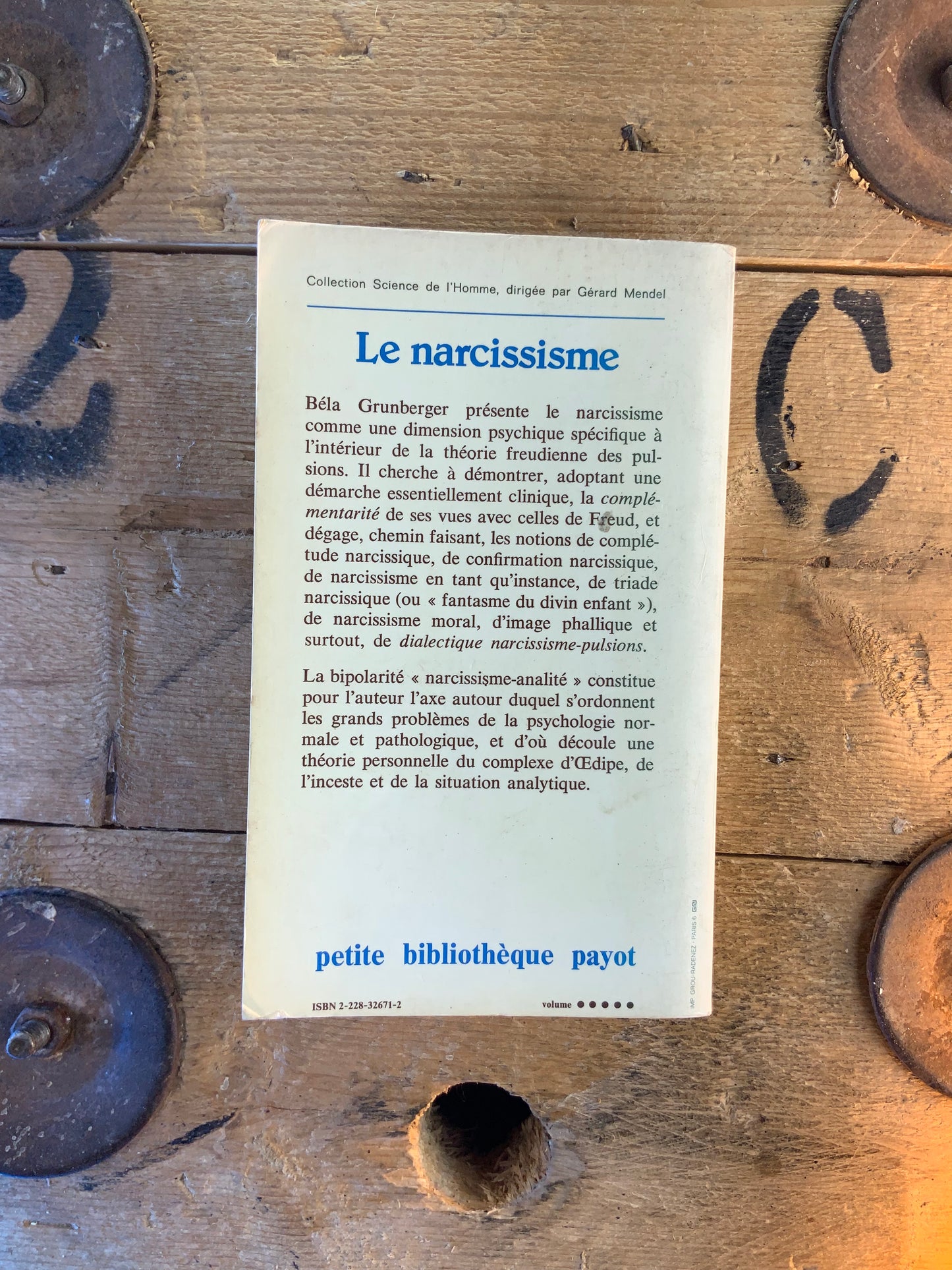 Le narcissisme : essais de psychanalyse - Bela Grunberger