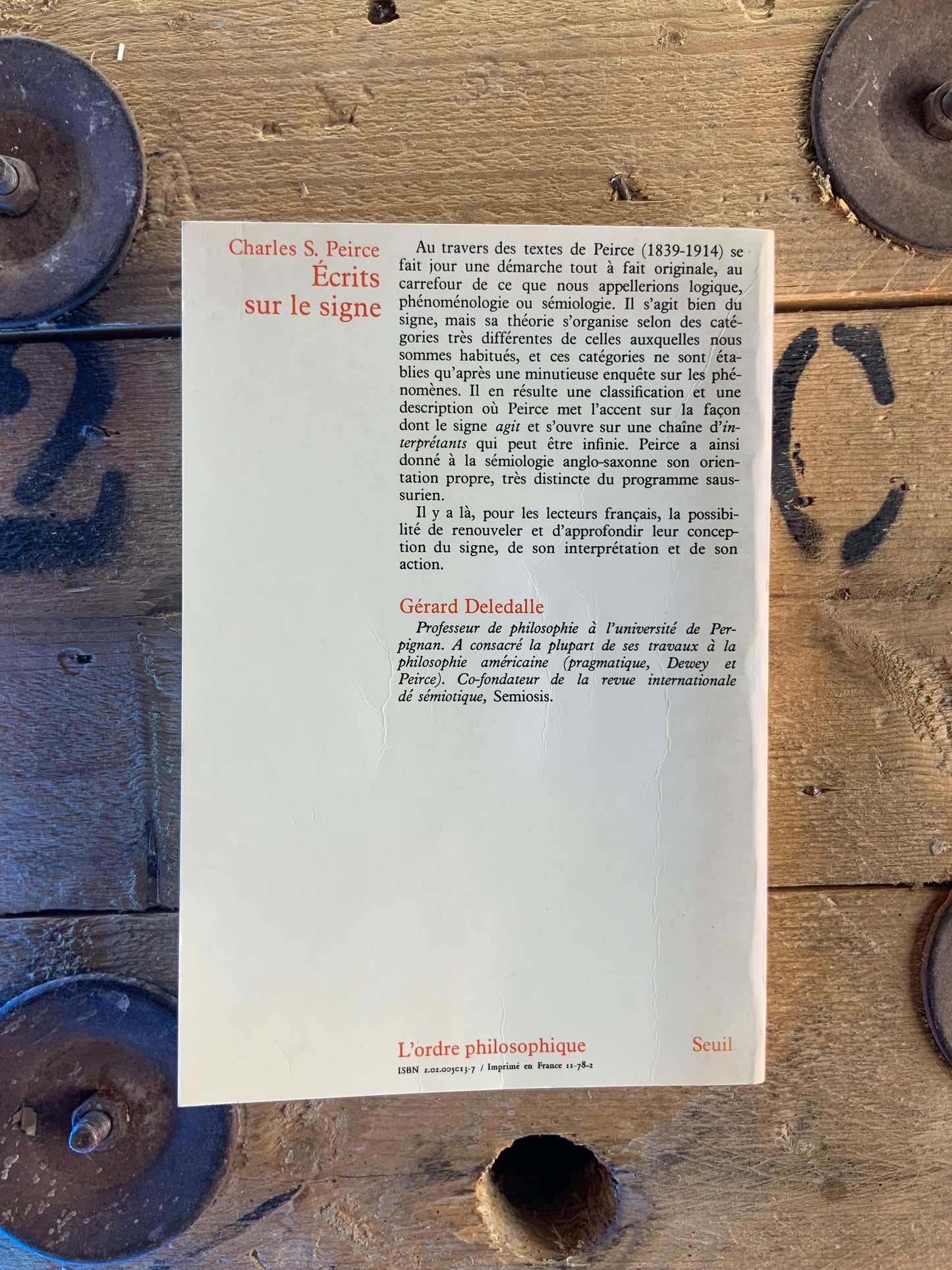 Écrits sur le signe - Charles S. Peirce