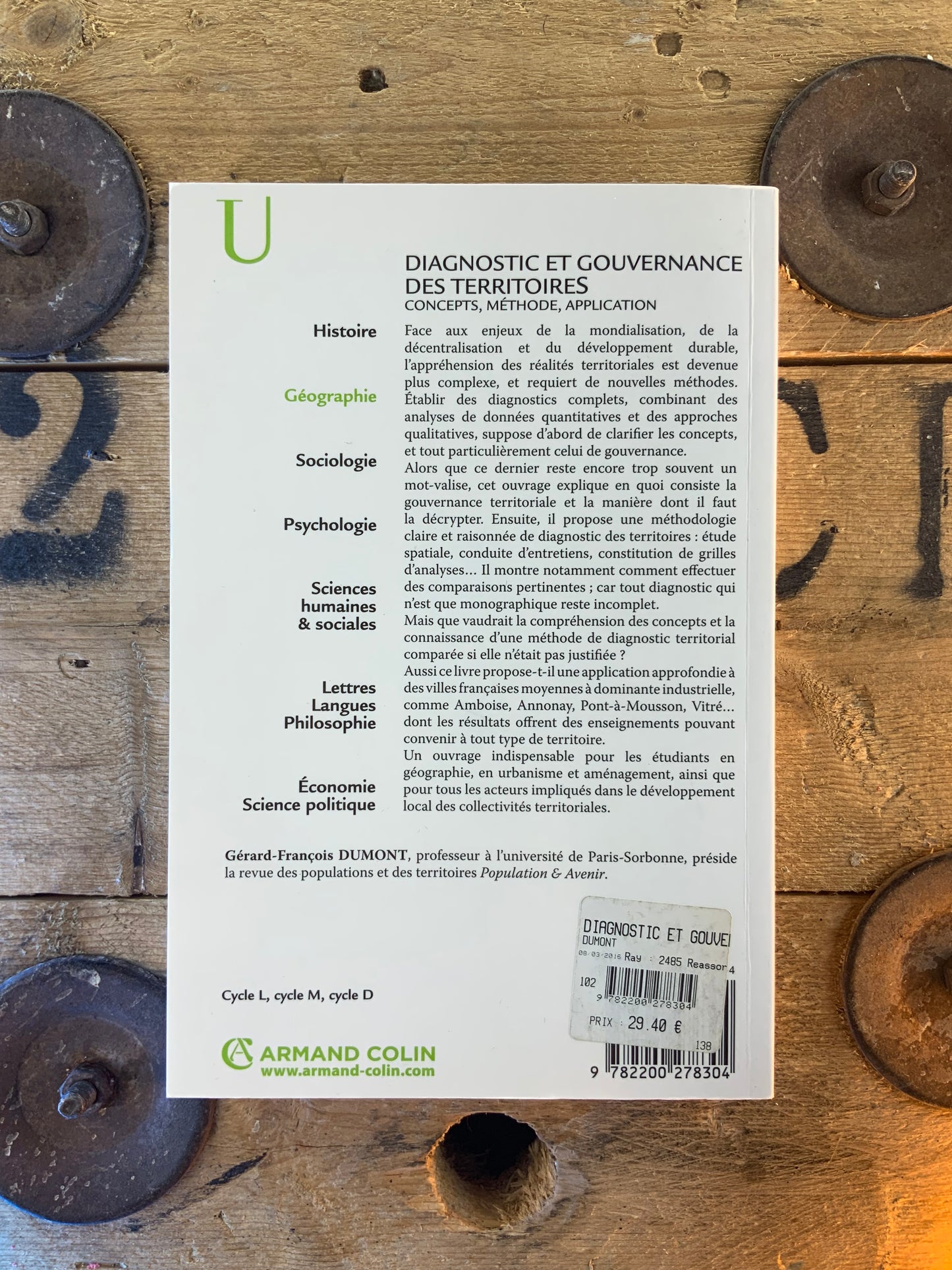Diagnostic et gouvernance des territoires : concepts, méthodes et application - Gérard-François Dumont