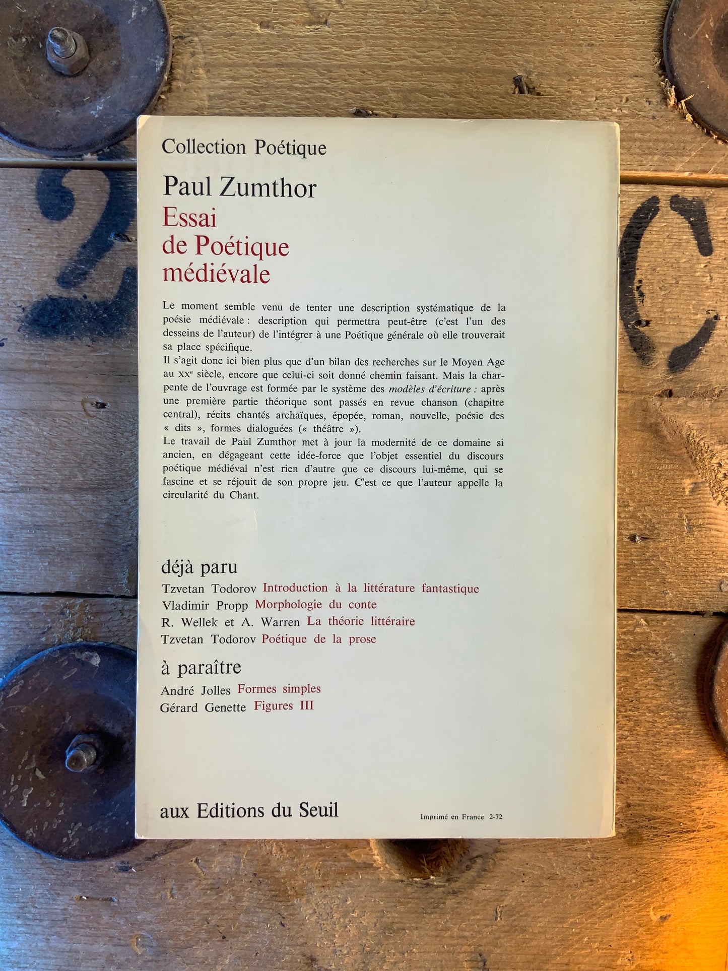 Poétique : revue de théorie et d’analyse littéraire 9 - 1972