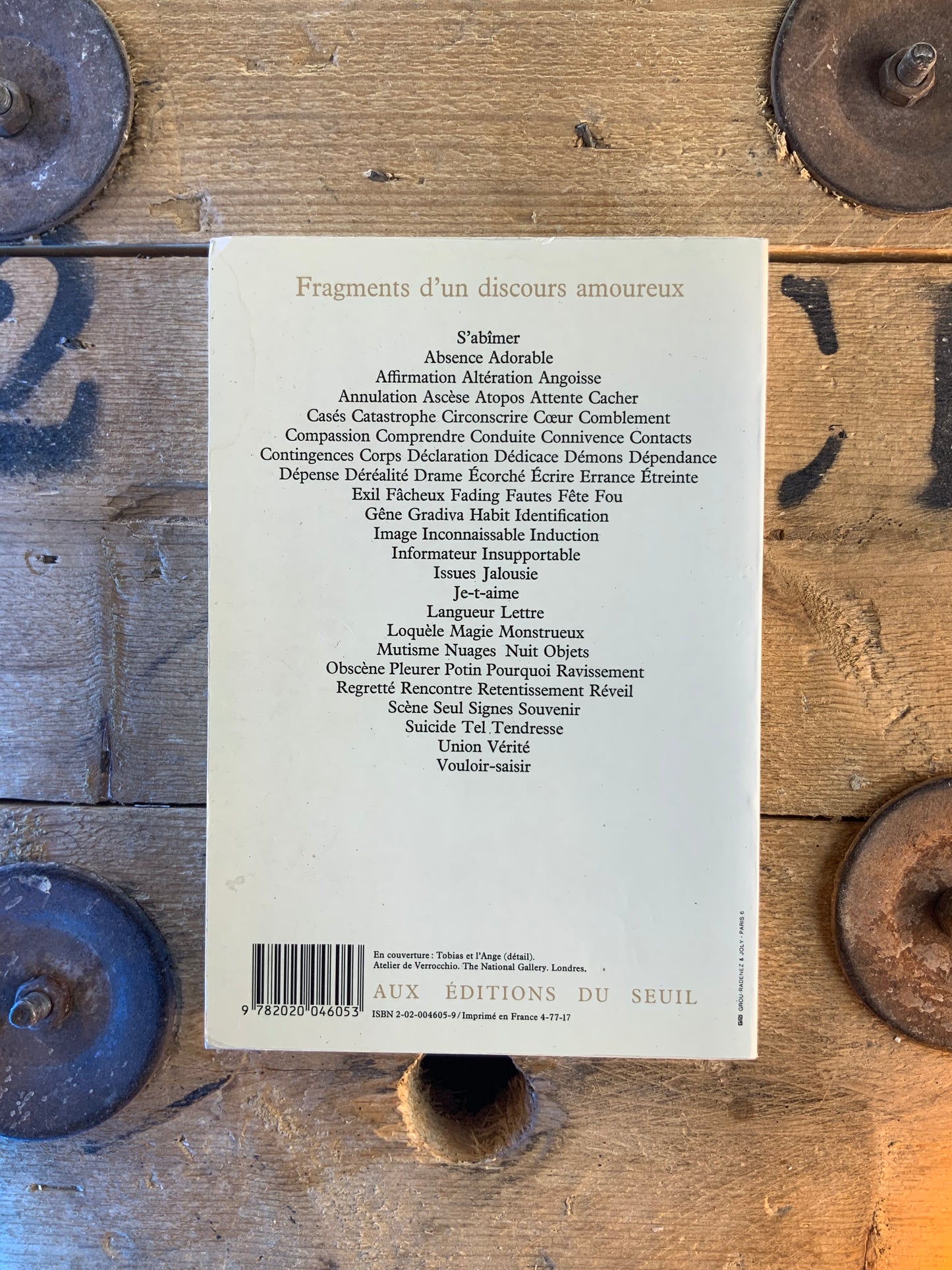 Fragments d’un discours amoureux - Roland Barthes