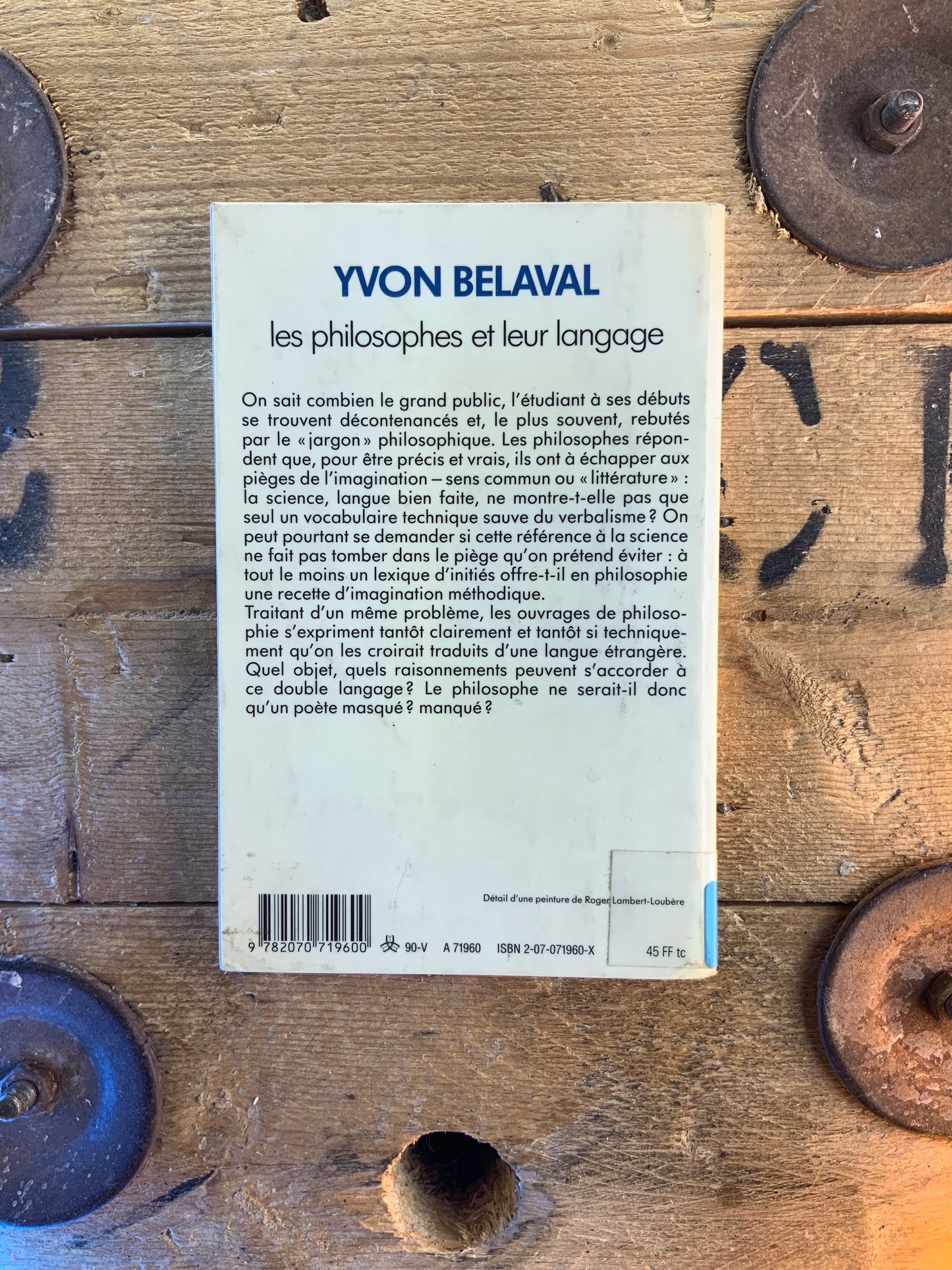 Les philosophes et leur langage - Yvon Belaval