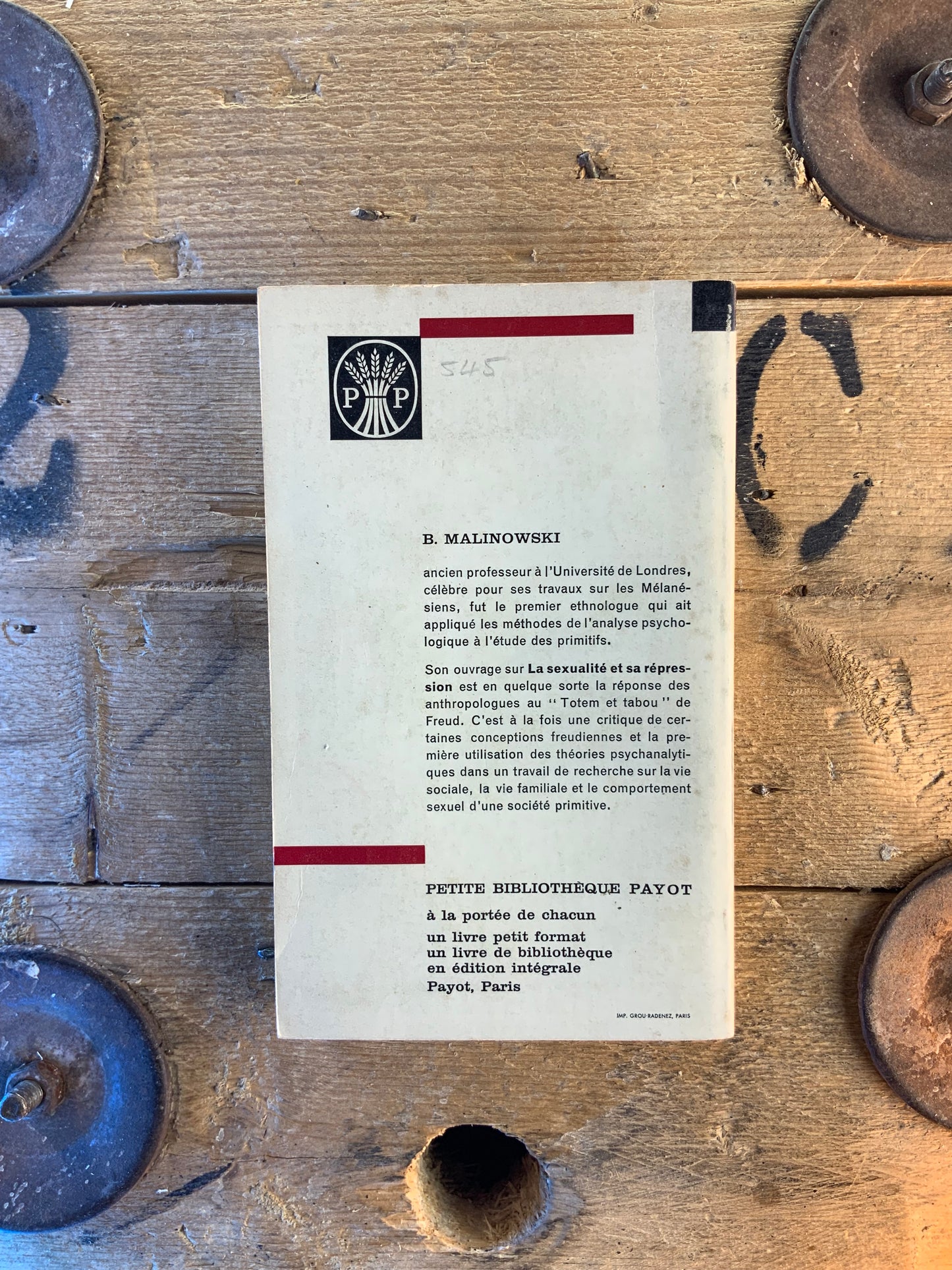 La sexualité et sa répression dans les sociétés primitives - B. Malinowski