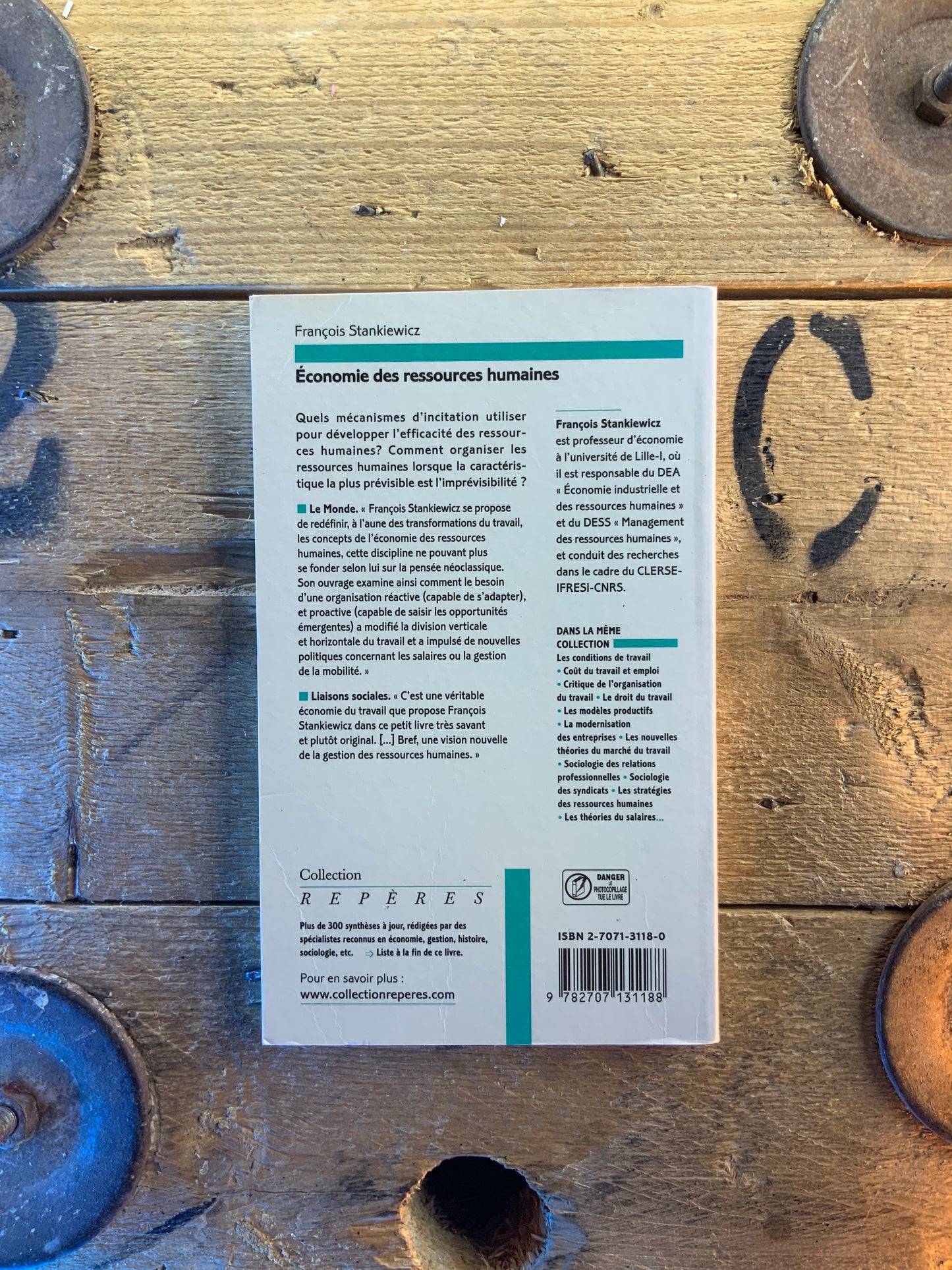 Économie des ressources humaines - François Stankiewicz