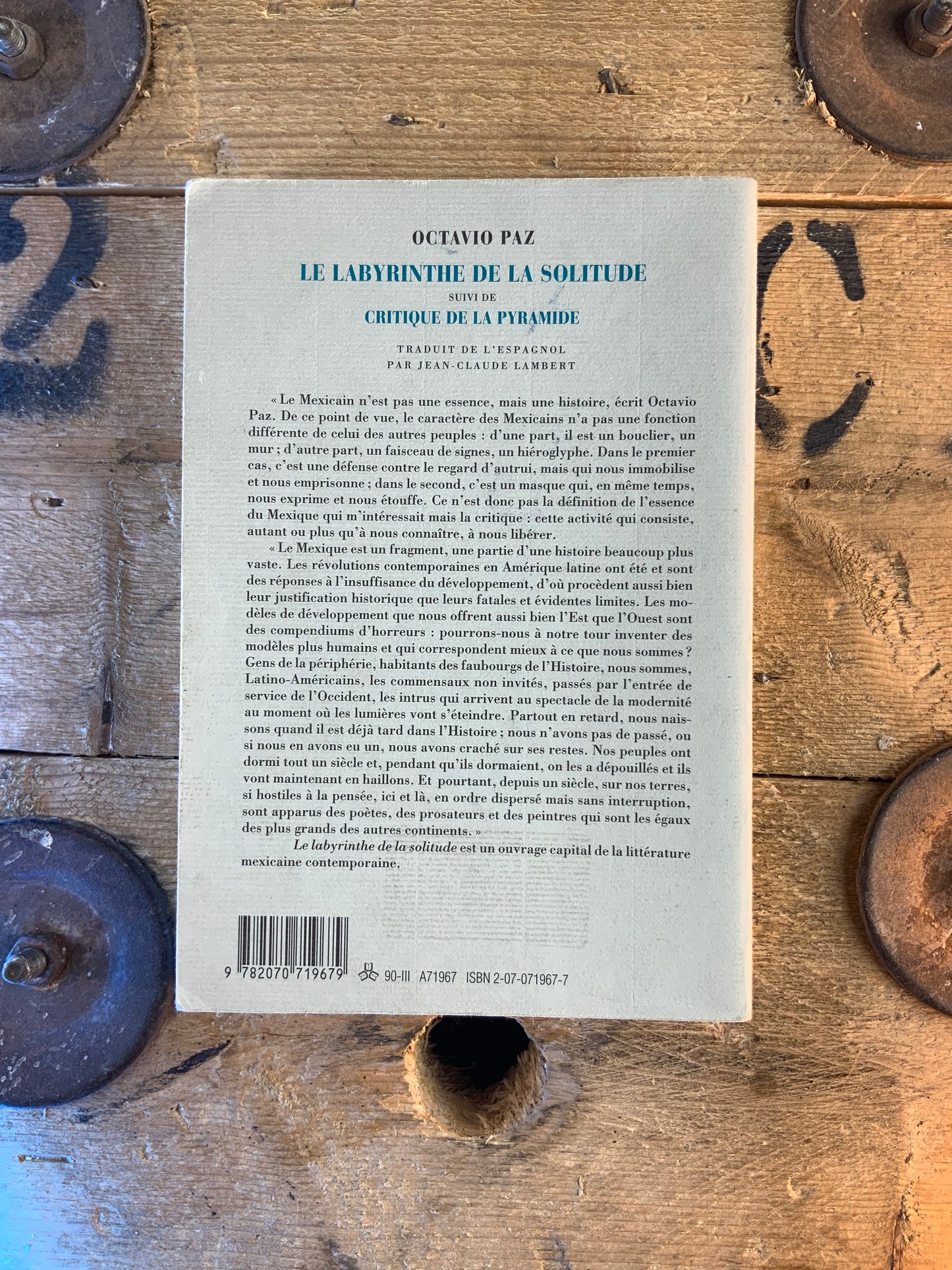 Le labyrinthe de la solitude. suivi de Critique de la pyramide - Octavio Paz
