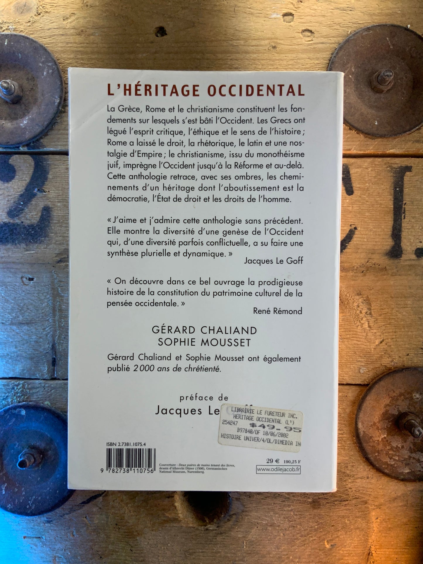 L’héritage Occidental - Gérard Chaliand et Sophie Mousset