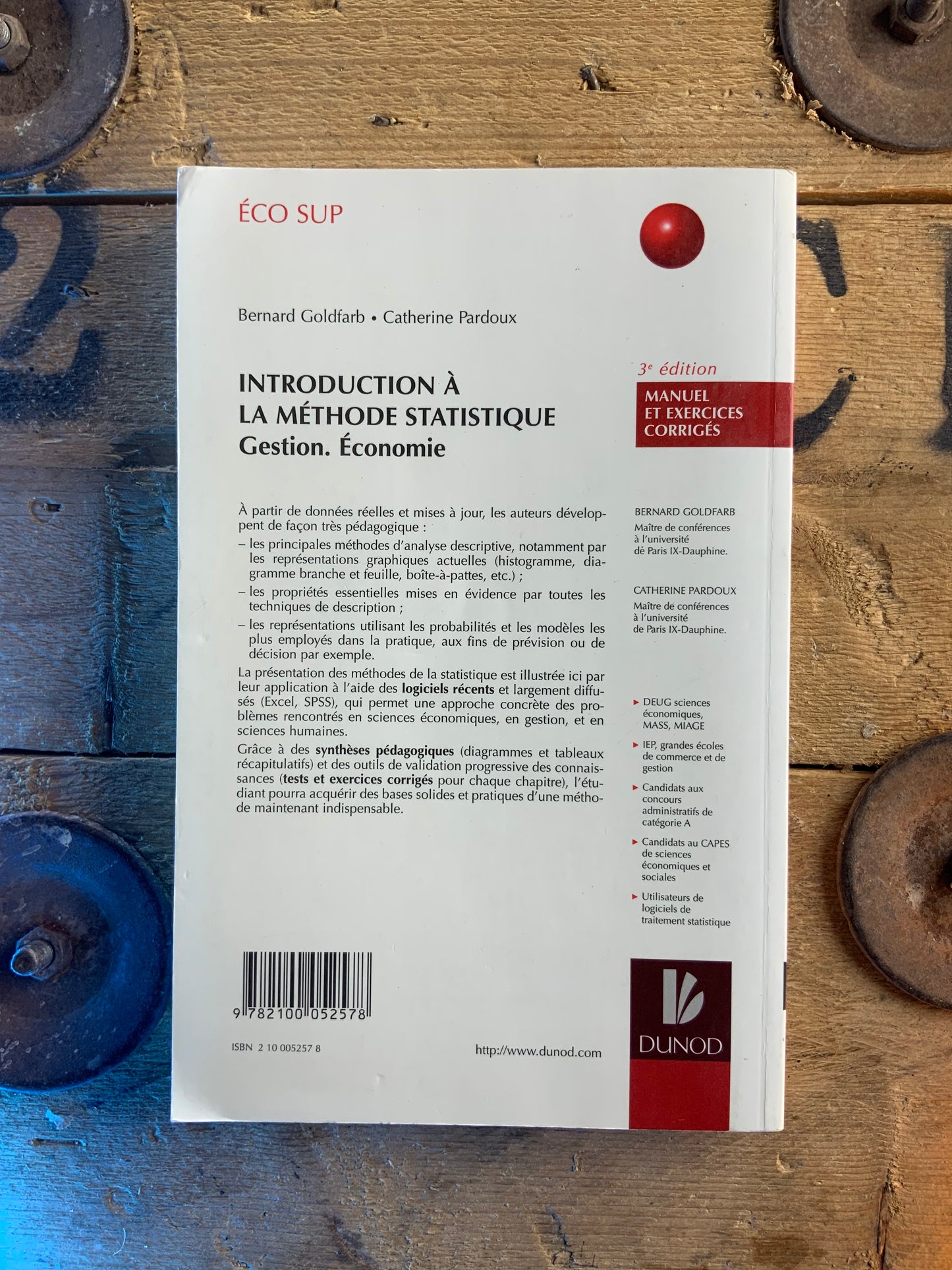 Introduction à la méthode statistique : Gestion , Économie - Bernard Goldfarb et Catherine Pardoux