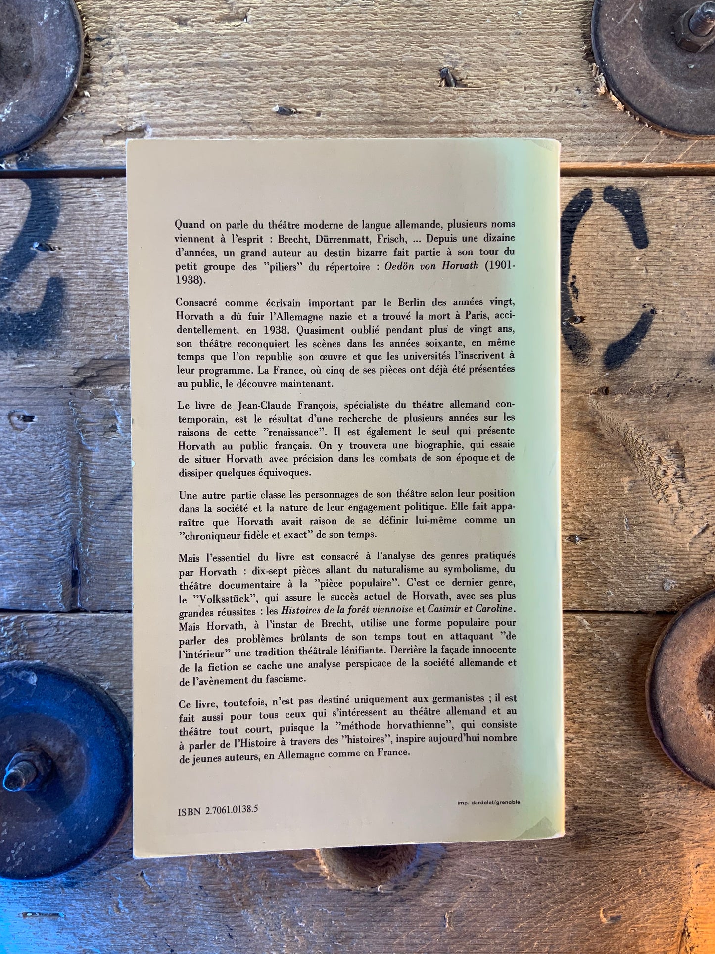 Histoire et fiction dans le théâtre d’Odön Von Horvath - Jean-Claud François