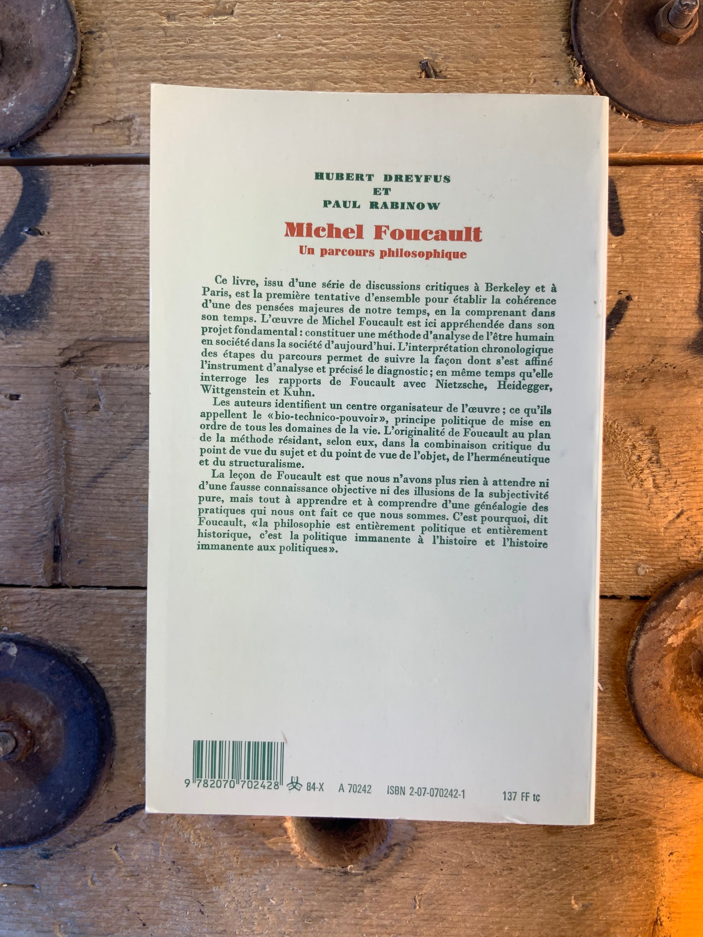 Michel Foucault : un parcours philosophique - Hubert Dreyfus et Paul Rabinow