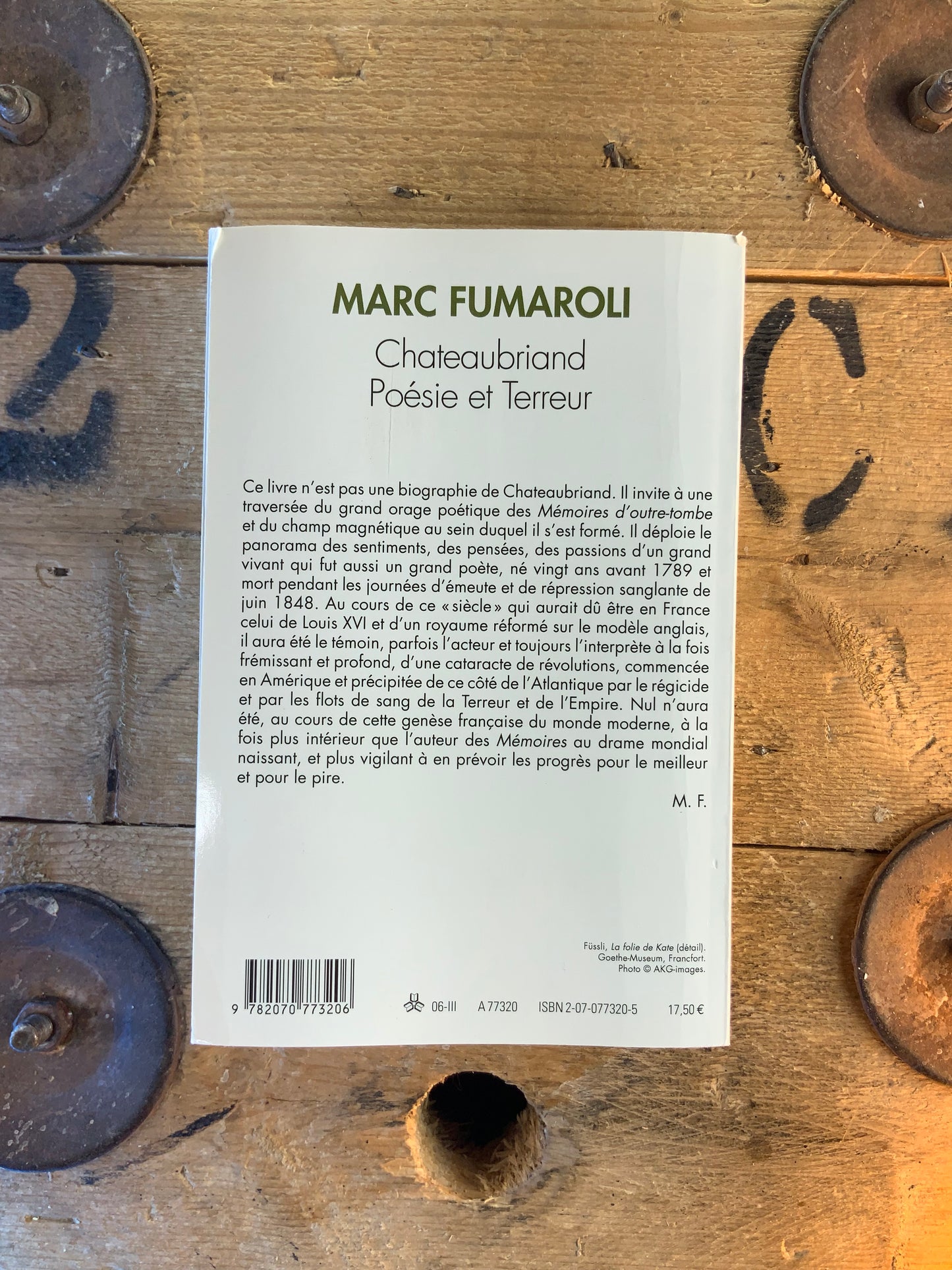 Chateaubriand, Poésie et Terreur - Marc Fumaroli