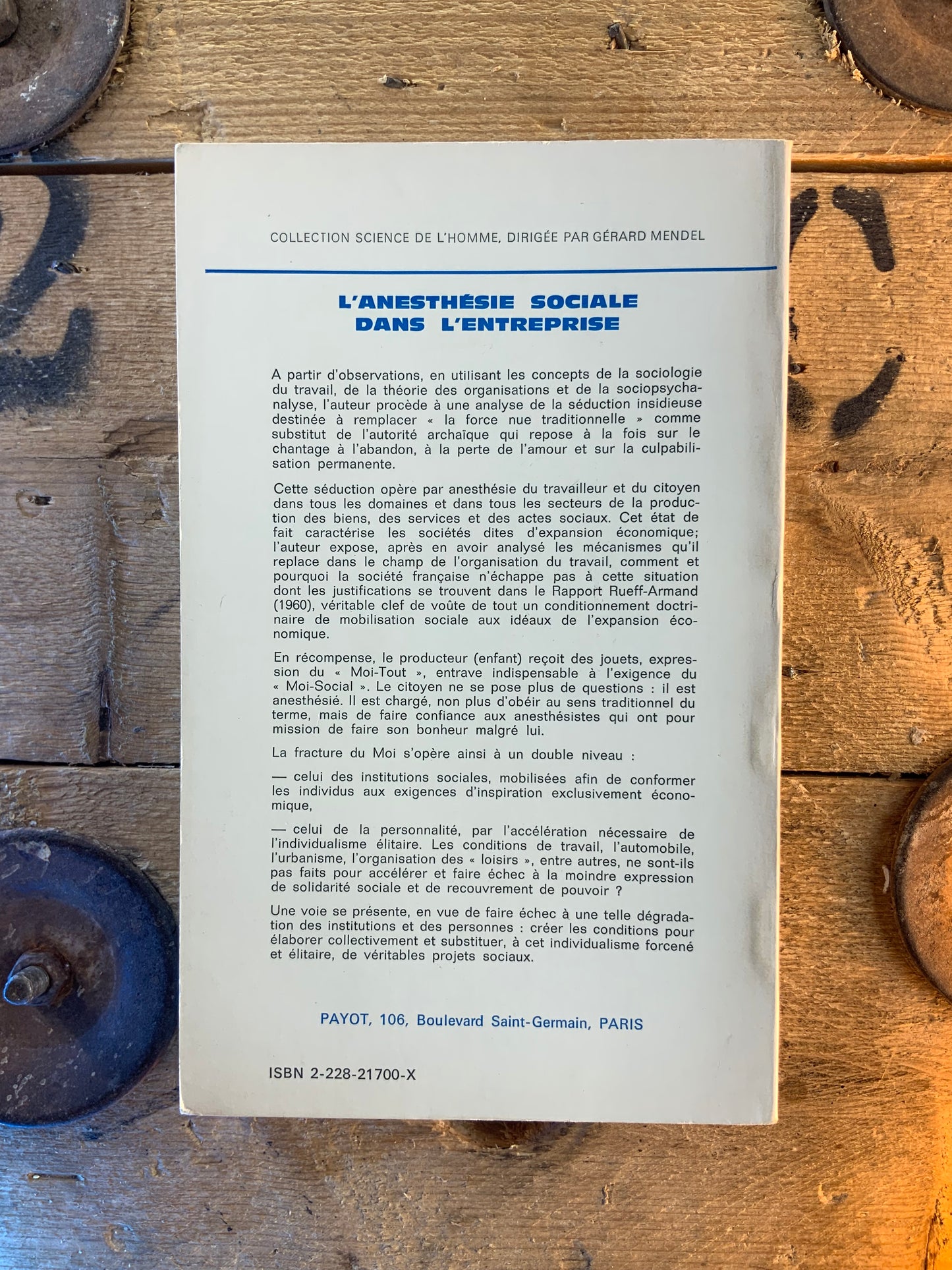 L’anesthésie sociale dans l’entreprise - Léon Loué
