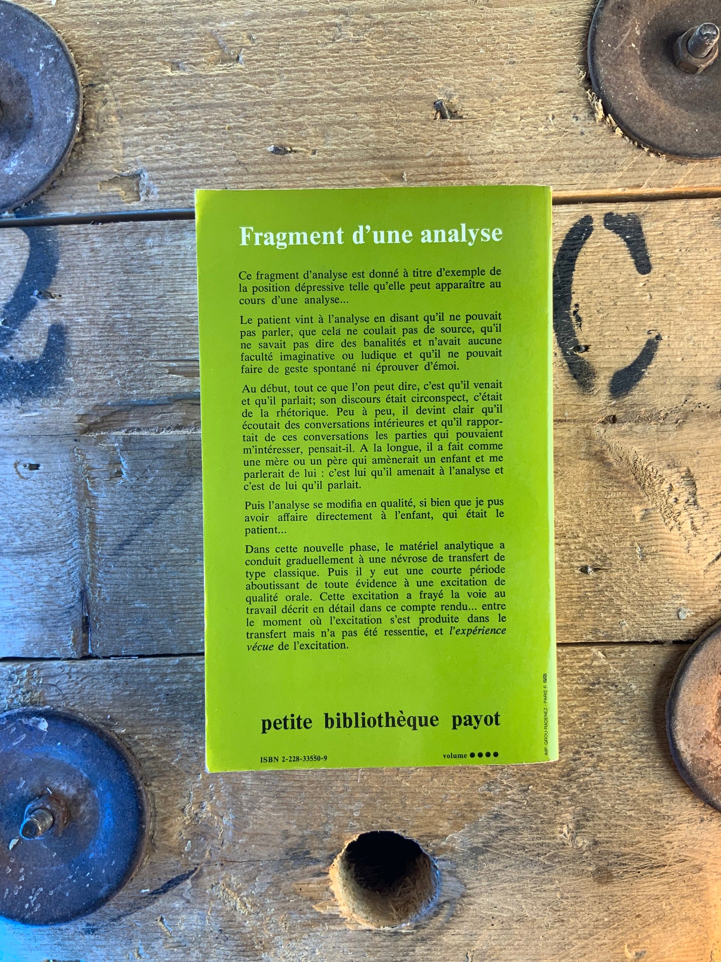 Fragment d’une analyse - D.W. Winnicott