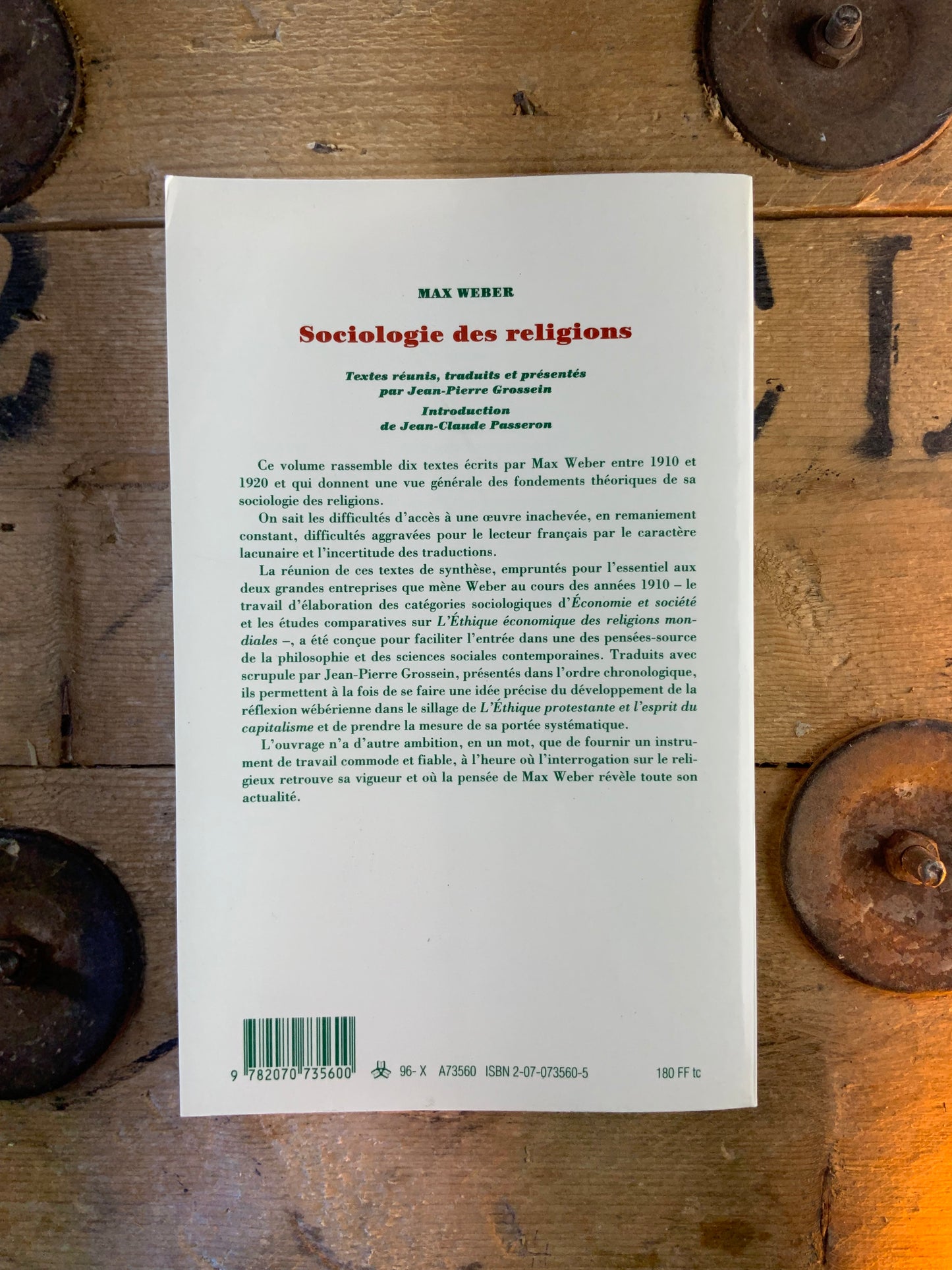 Sociologie des religions - Max Weber