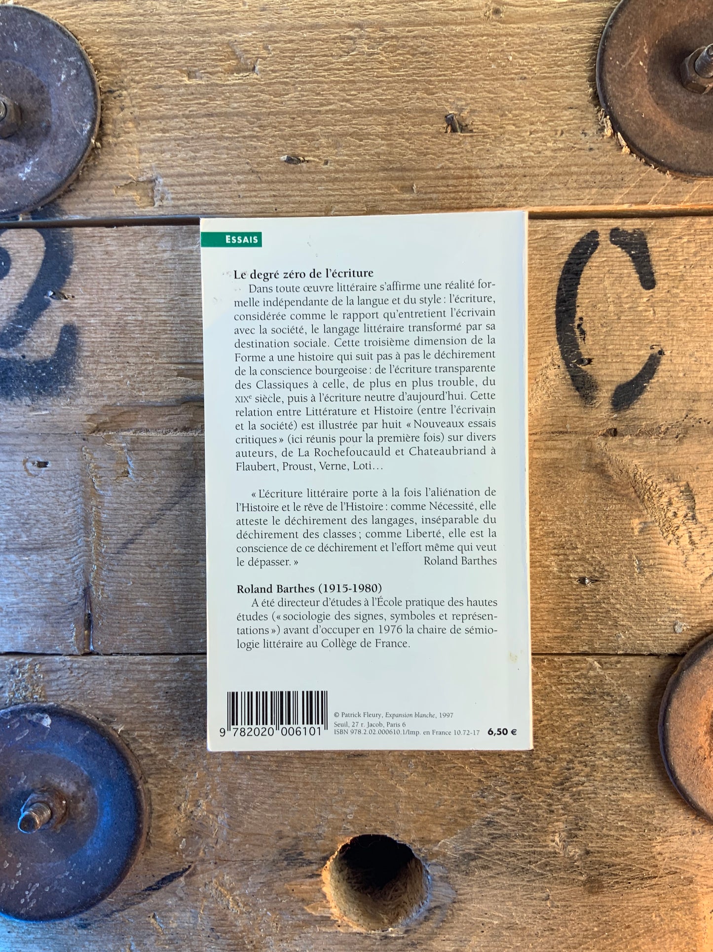 Le degré zéro de l’écriture - Roland Barthes