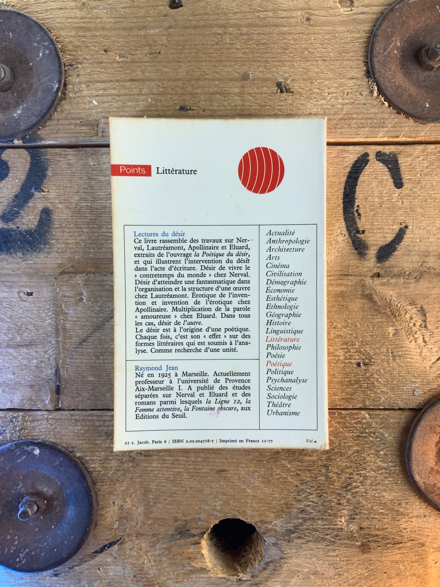 Lectures du désir : Nerval, Lautréamont, Apollinaire, Eluard - Raymond Jean