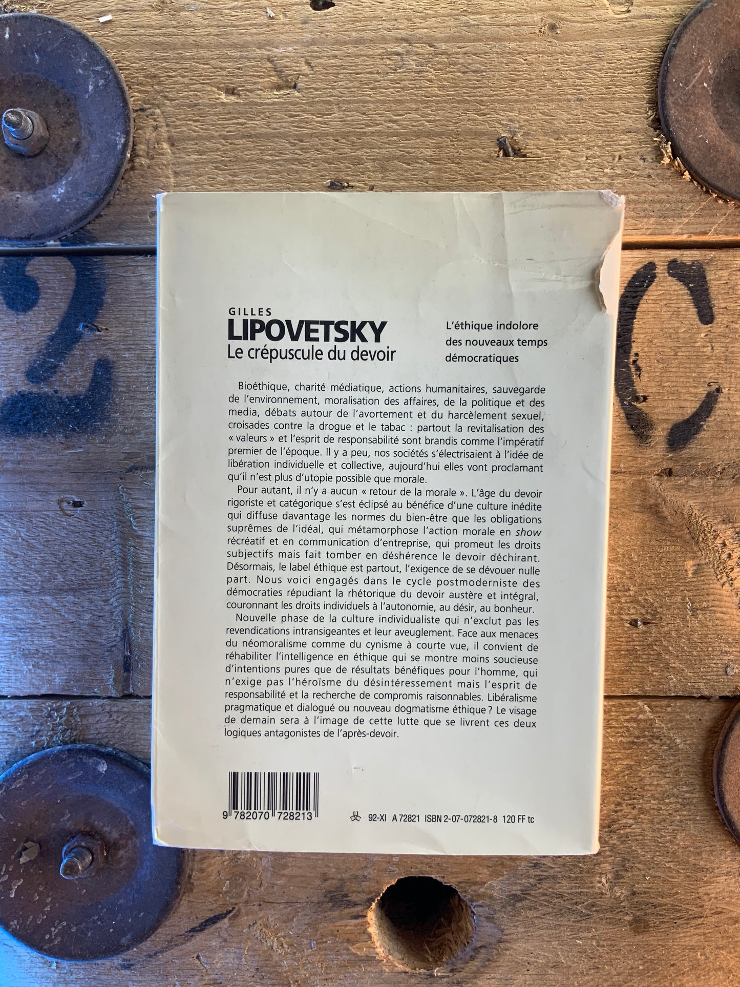 La crépuscule du devoir - Gilles Lipovetsky