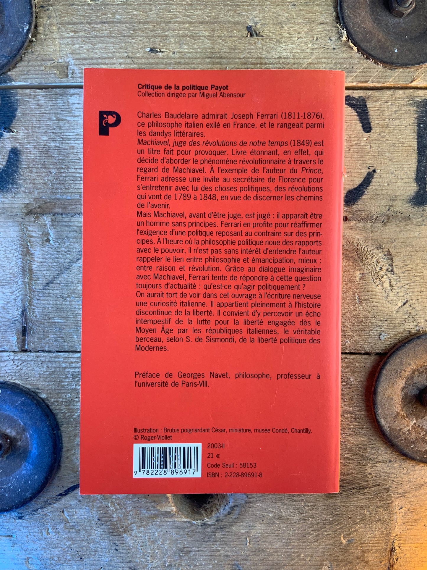 Machiavel, juge des révolutions de notre temps - Joseph Ferrari