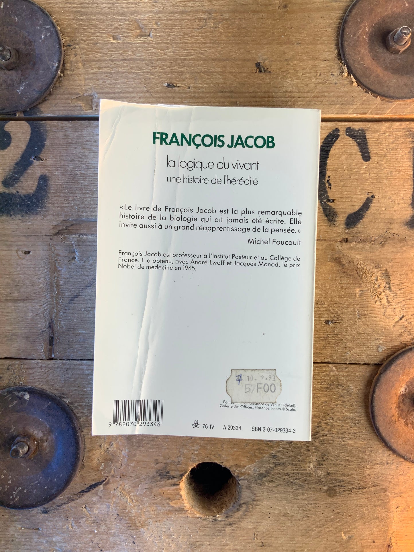 La logique du vivant : une histoire de l’hérédité - François Jacob