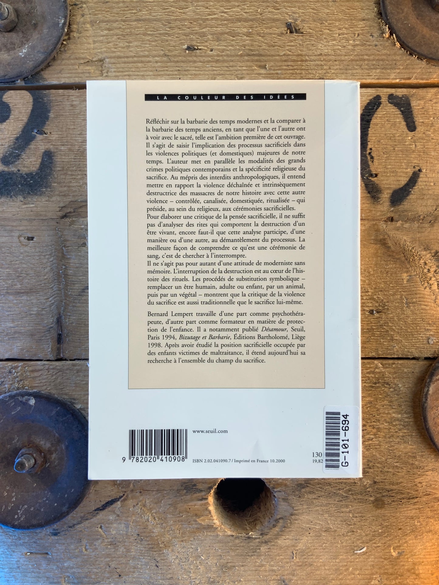 Critique de la pensée sacrificielle - Bernard Lempert