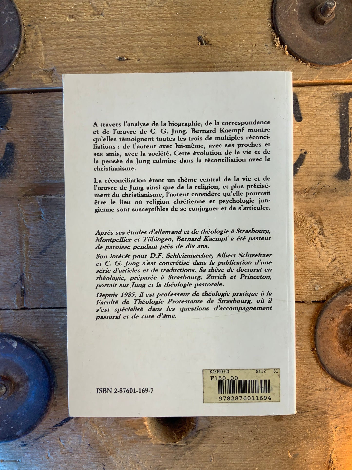 Réconciliation : psychologie et religion selon Carl Gustav Jung - Bernard Kaempf