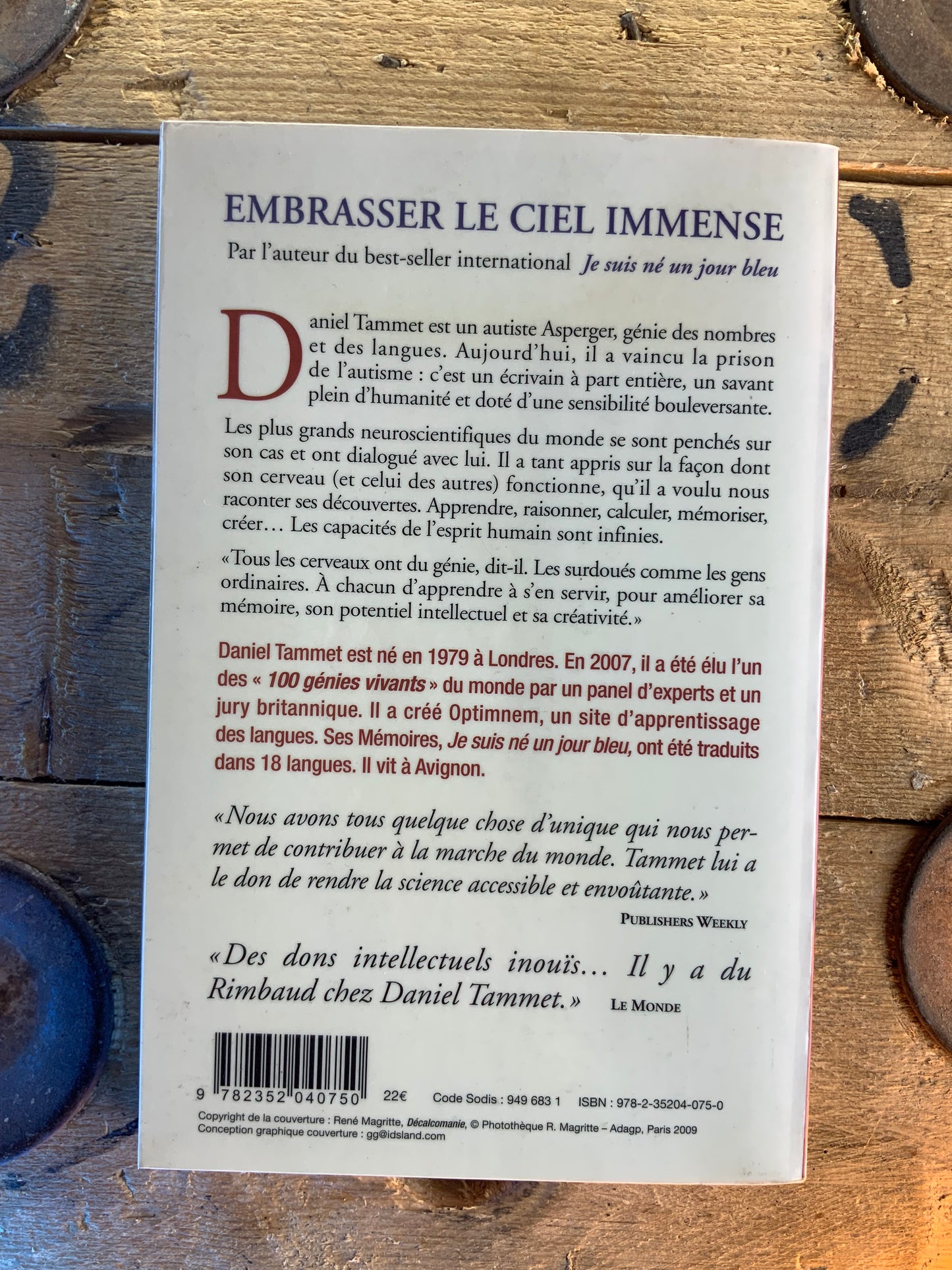 Embrasser le ciel immense : le cerveau des génies - Daniel Tammet