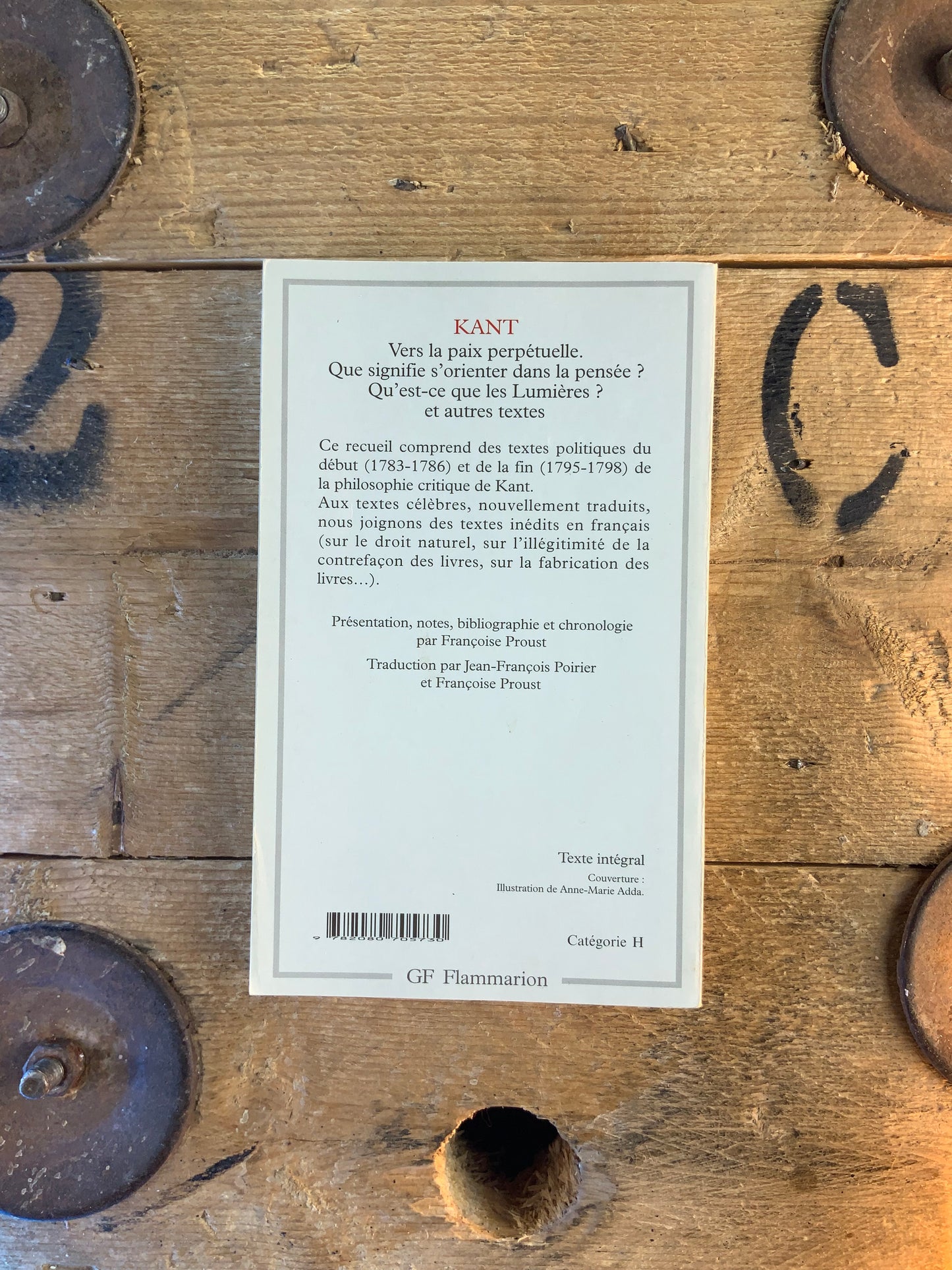 Vers la paix perpétuelle. Que signifie s’orienter dans la pensée ? Qu’est-ce que les lumières - Emmanuel Kant