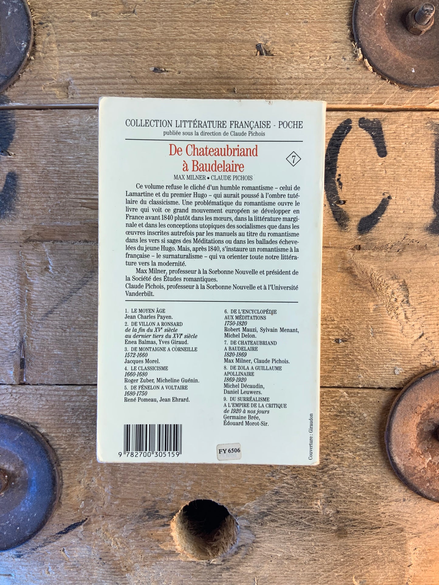 De Chateaubriand à Baudelaire - Max Milner et Claude Pichois