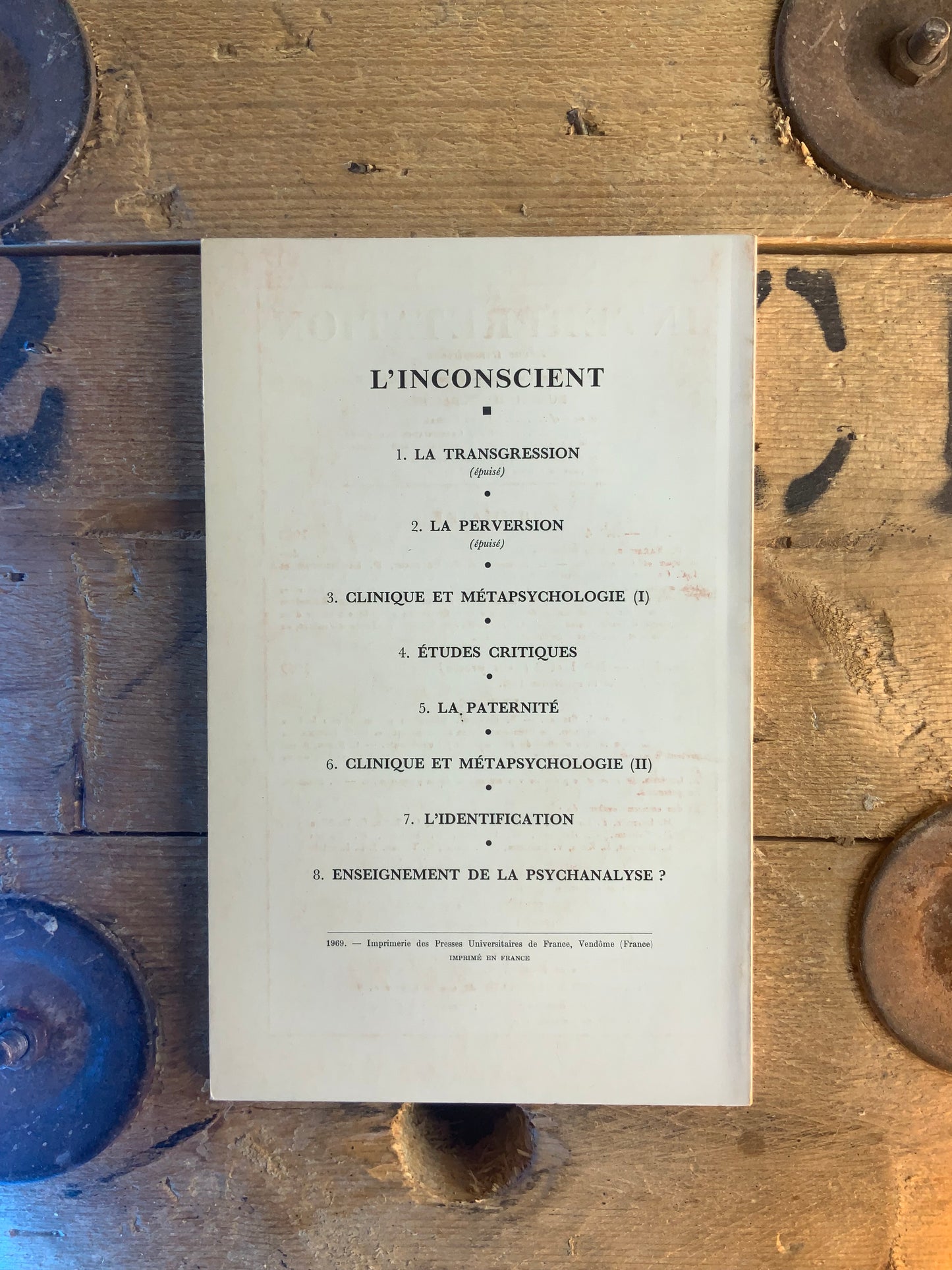L’inconscient - revue de psychanalyse numéro 8 : enseignement de la psychanalyse