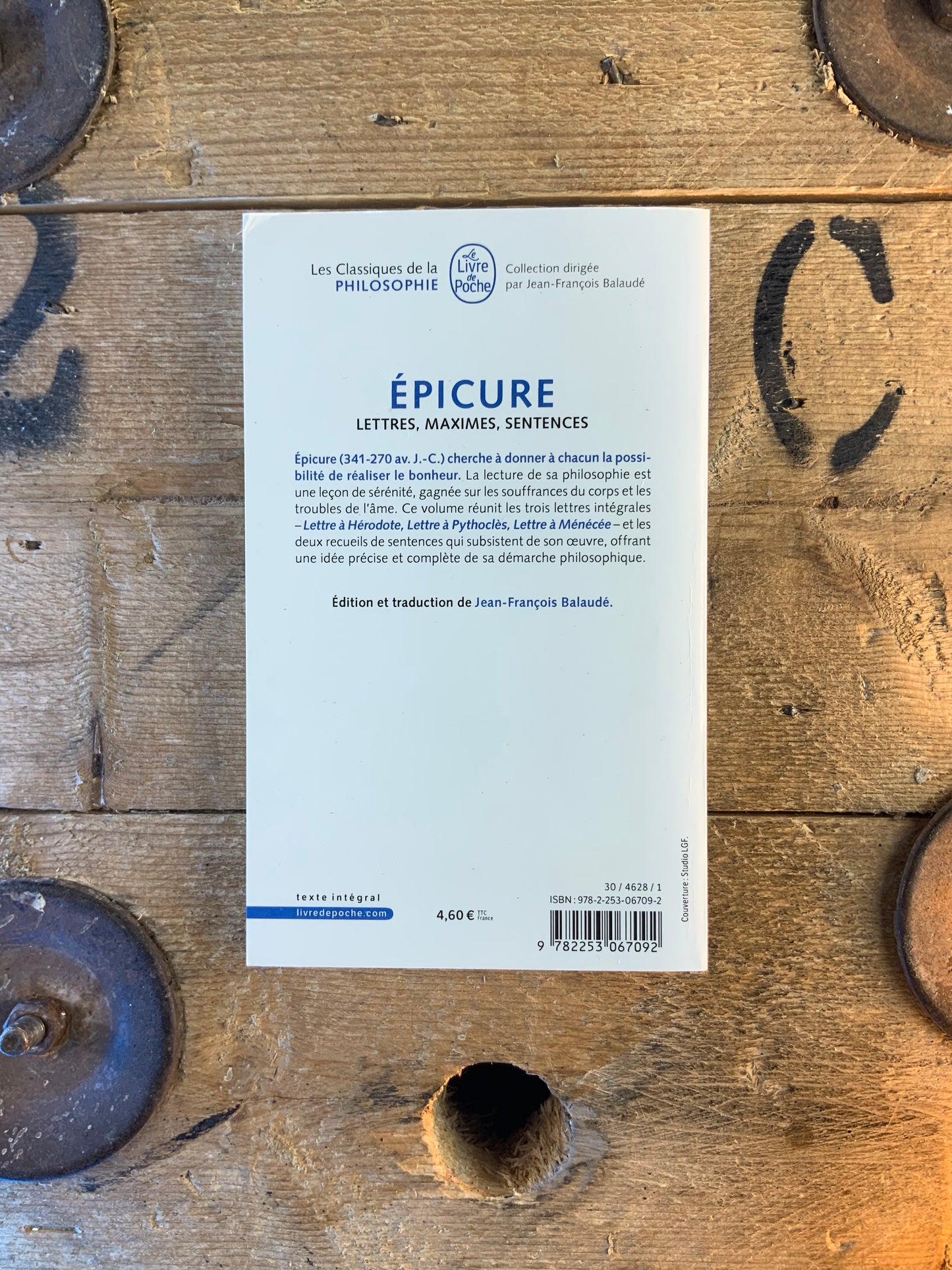 Lettres, maximes, sentences - Épicure