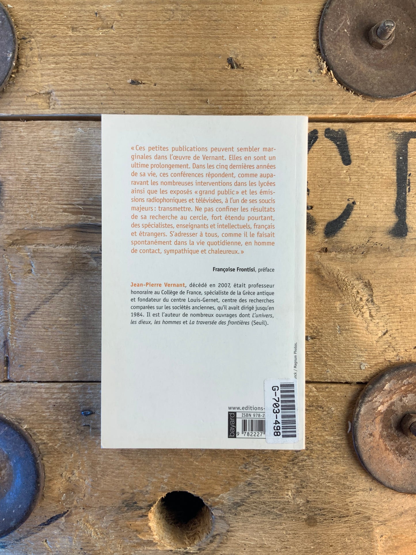 L’histoire n’est pas tout à fait finie - Jean-Pierre Vernant