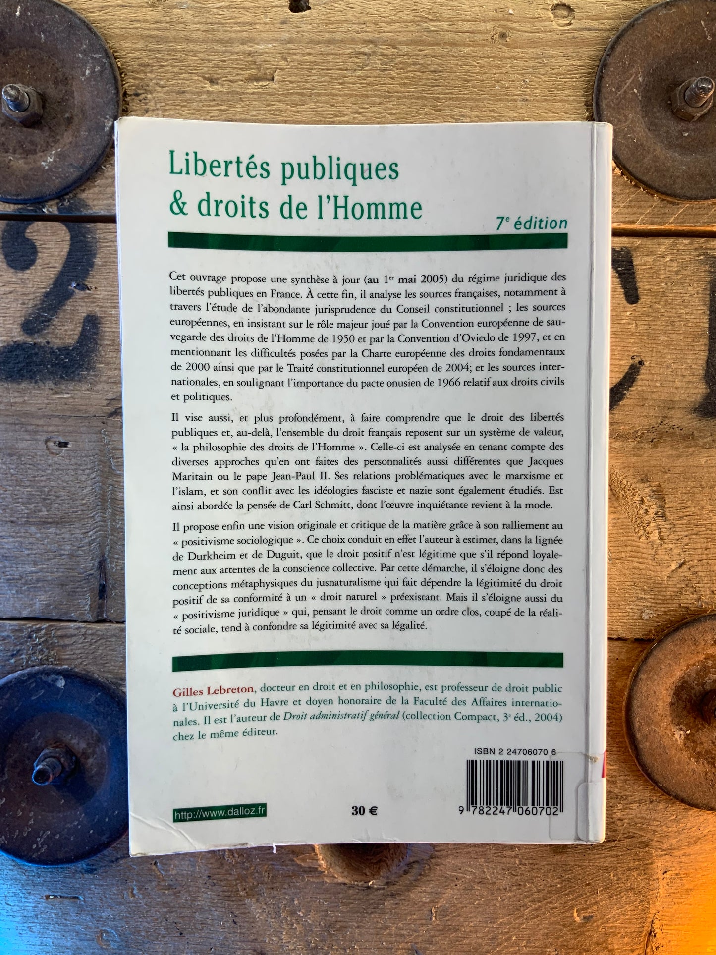 Libertés publiques et droits de l’homme - Gilles Lebreton
