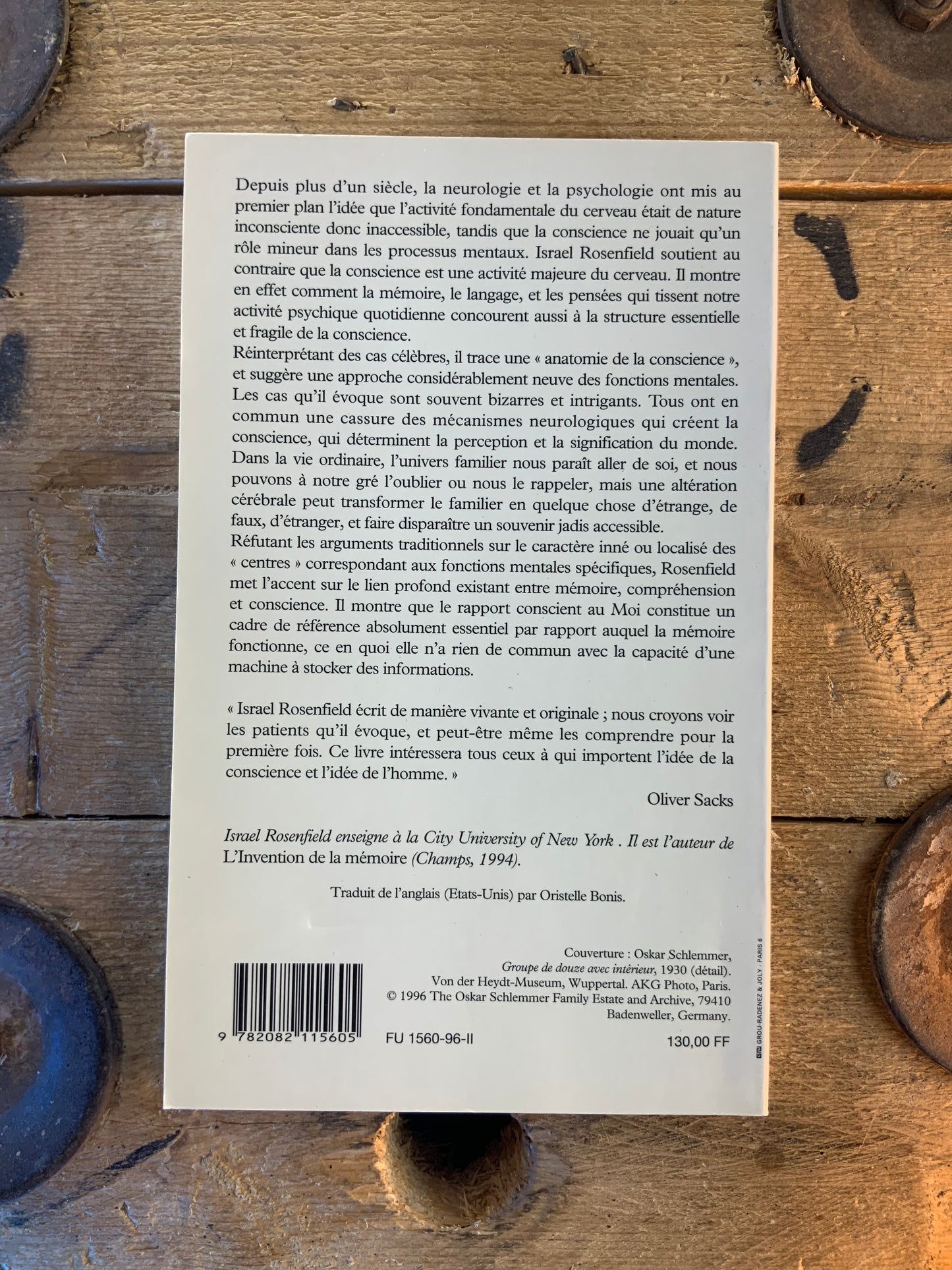 Une anatomie de la conscience - Israel Ronsenfield