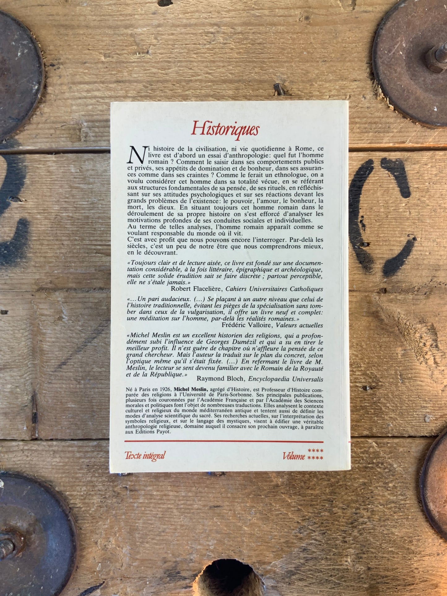 L’homme romain : des origines au 1er siècle de notre ère - Michel Meslin