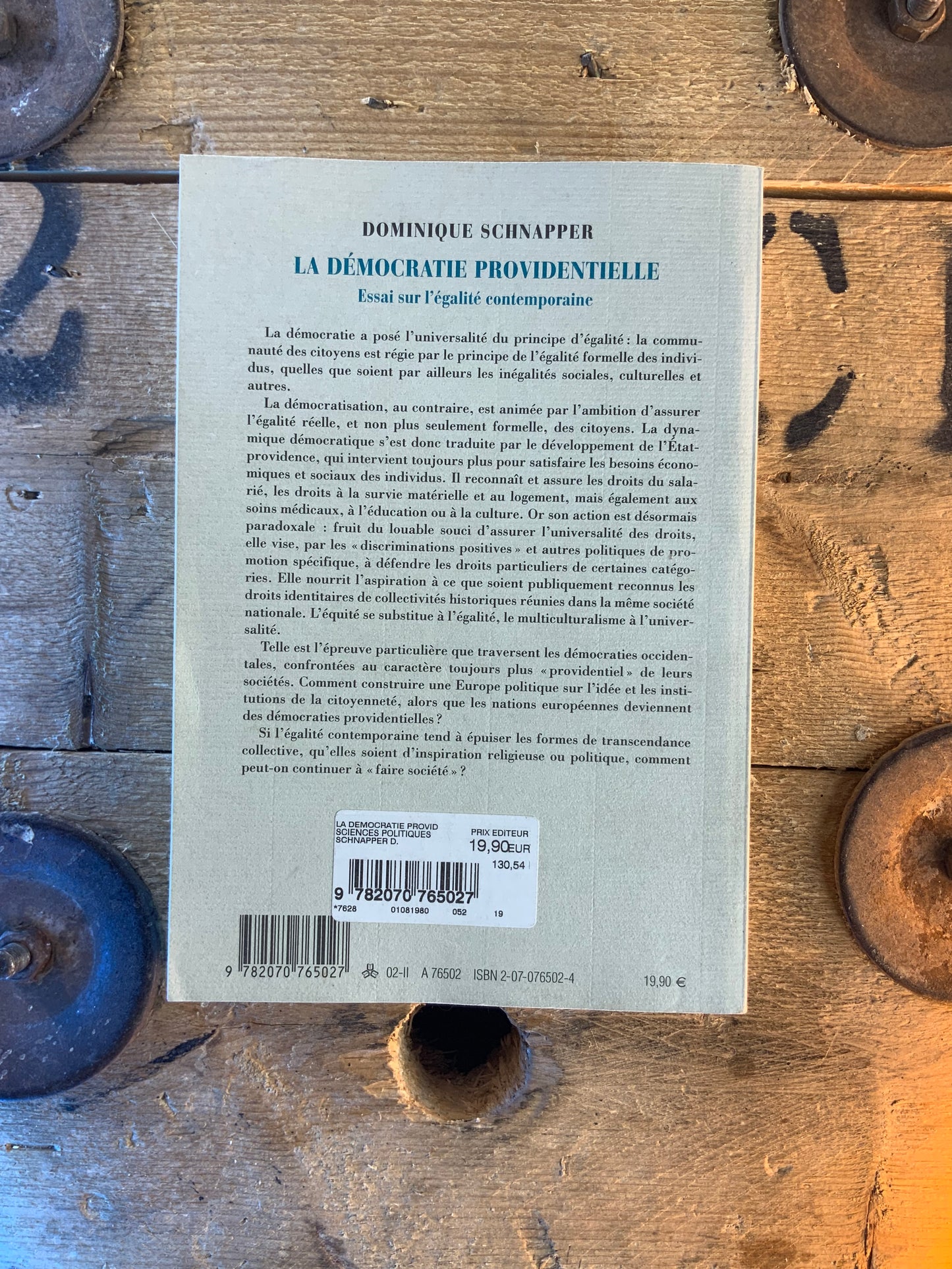 La démocratie providentielle : essai sur l’égalité contemporaine - Dominique Schnapper