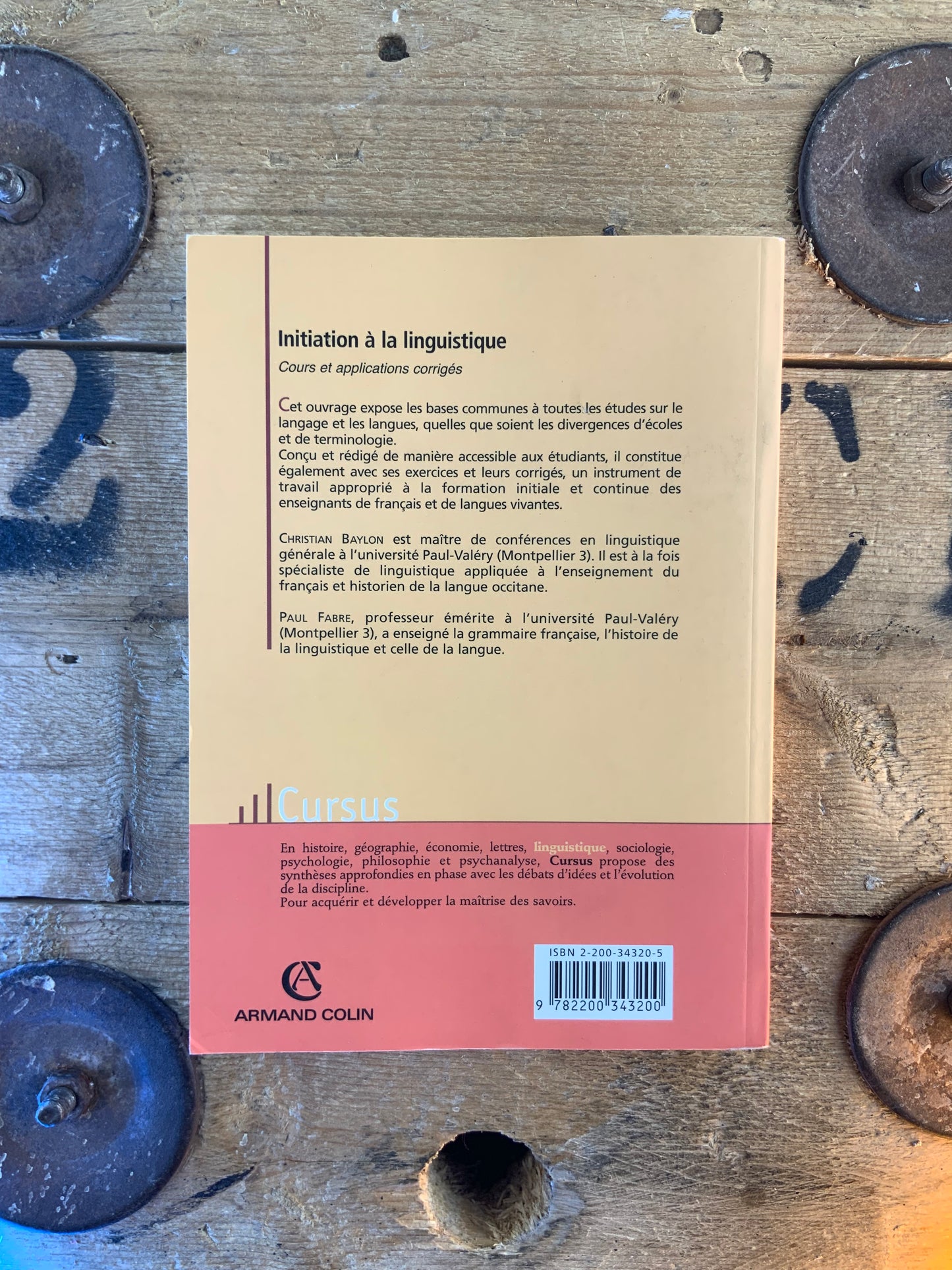 Initiation à la linguistique : cours et applications corrigés - Christian Baylon et Paul Fabre