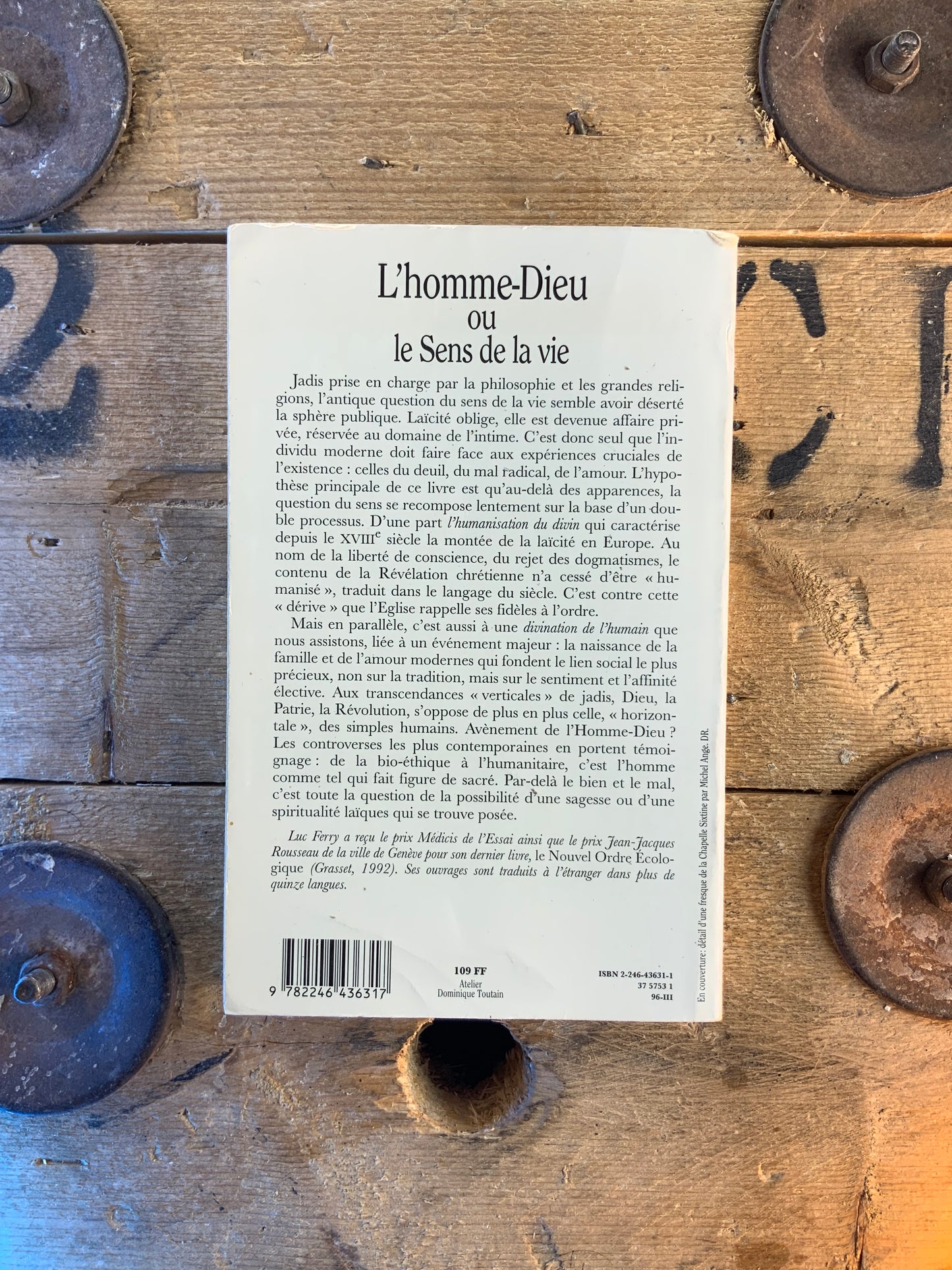 L’homme-Dieu ou le Sens de la vie - Luc Ferry