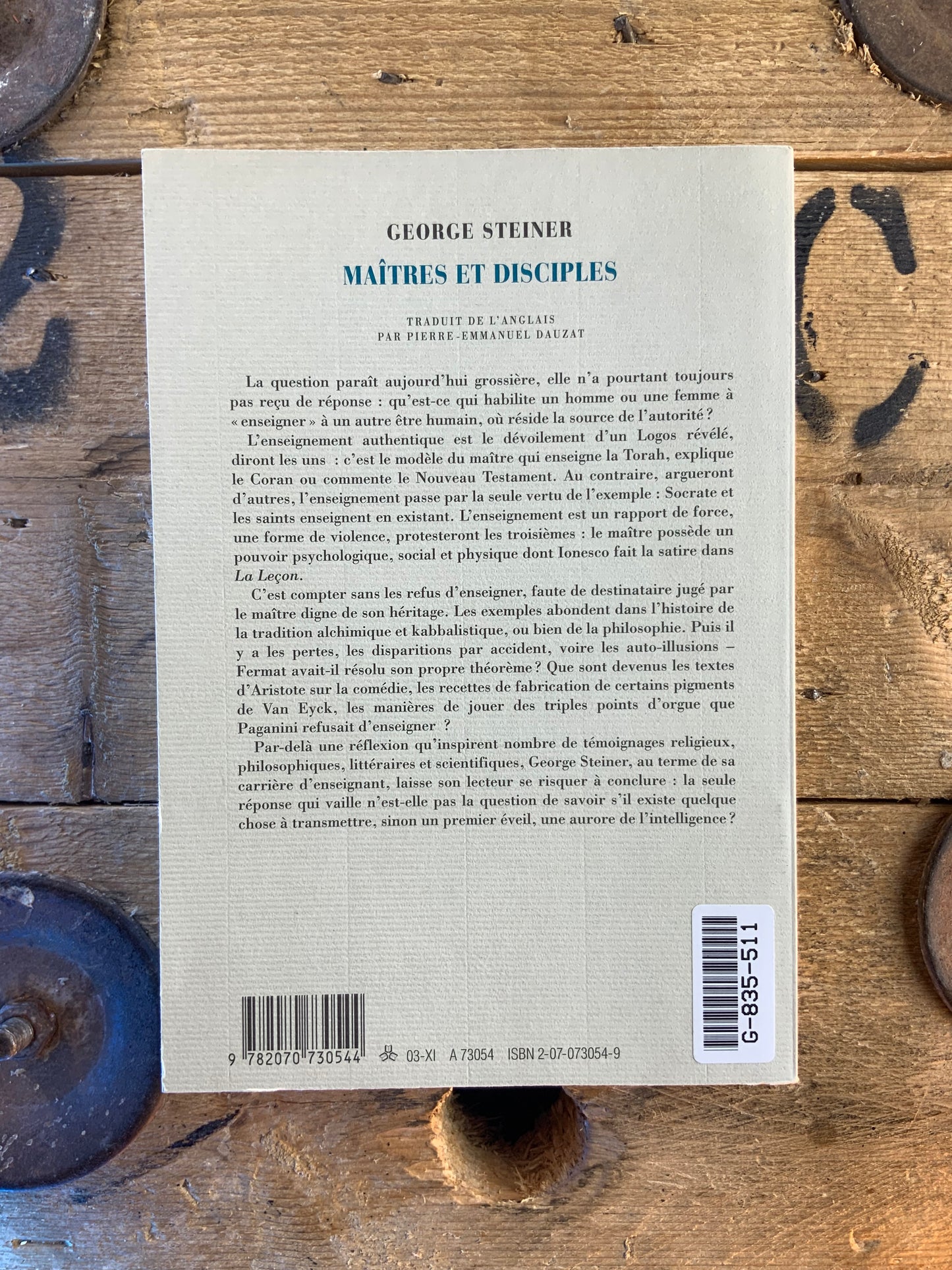 Maîtres et disciples - George Steiner