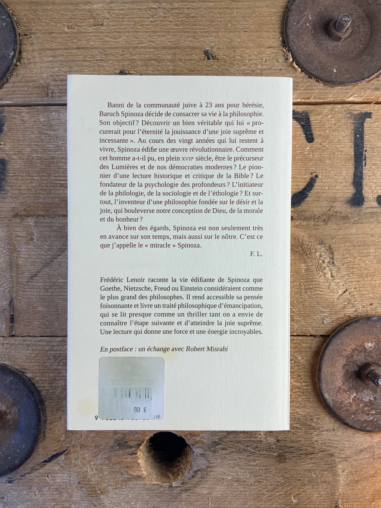 Le miracle Spinoza - Frédéric Lenoir