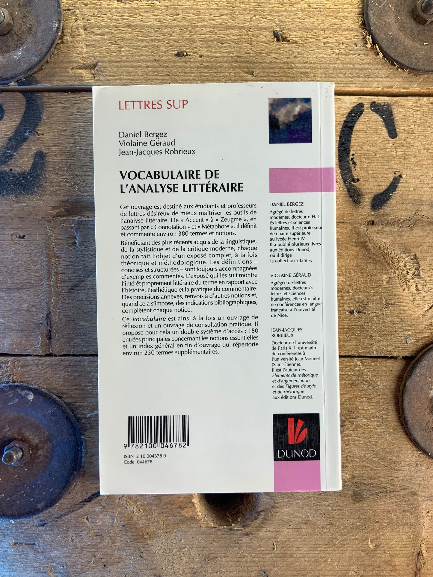Vocabulaire de l’analyse littéraire - Daniel Bergez , Violaine Géraud , Jean-Jacques Robrieux