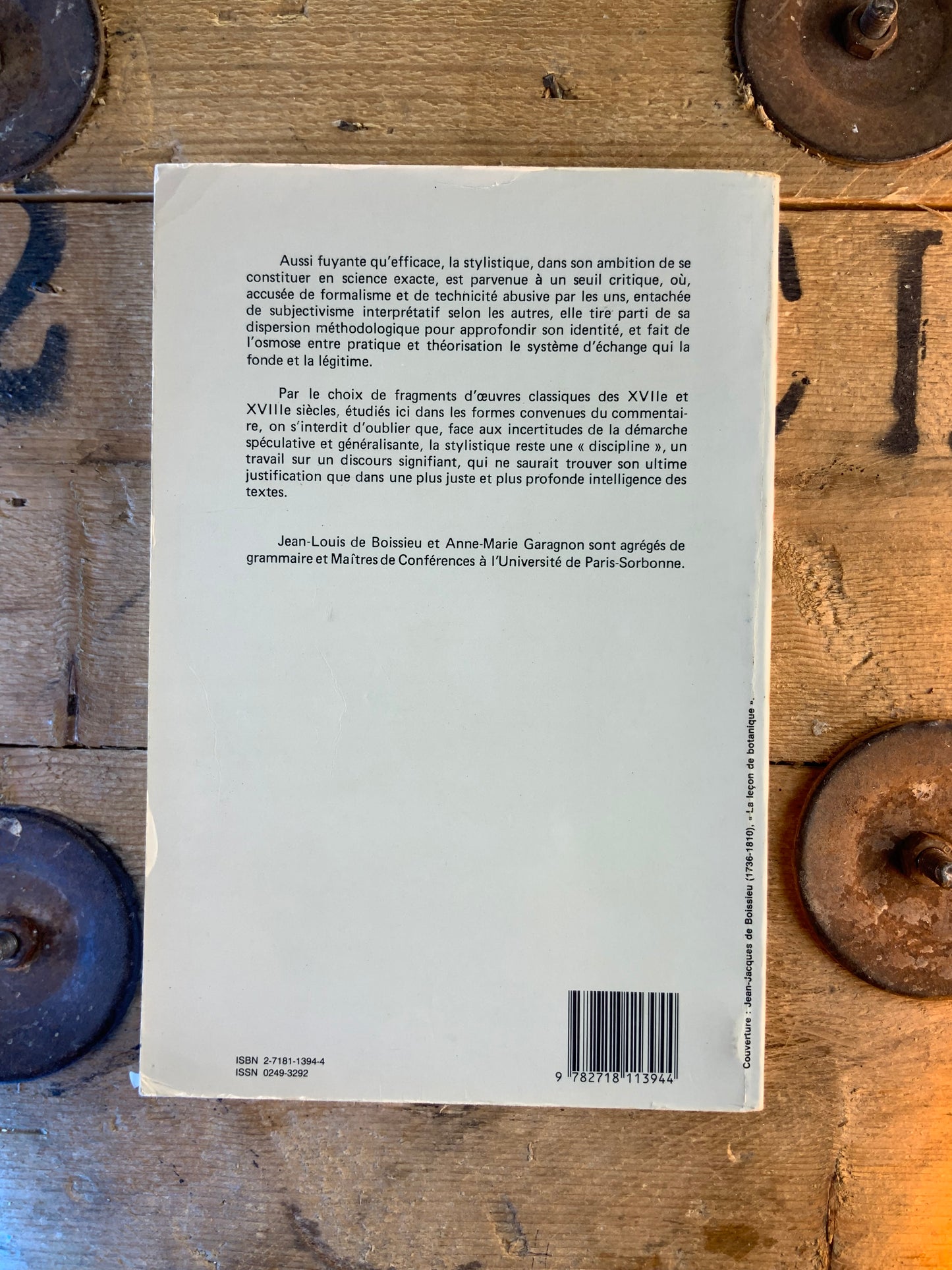 Commentaires stylistiques - J.L. de Boussieu et A.-M. Garagnon