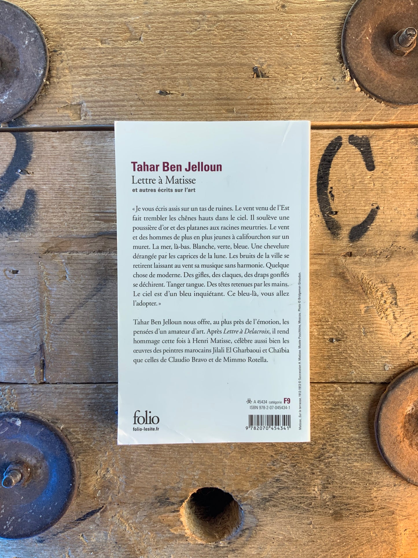 Lettre à Matisse - Tahar Ben Jelloun