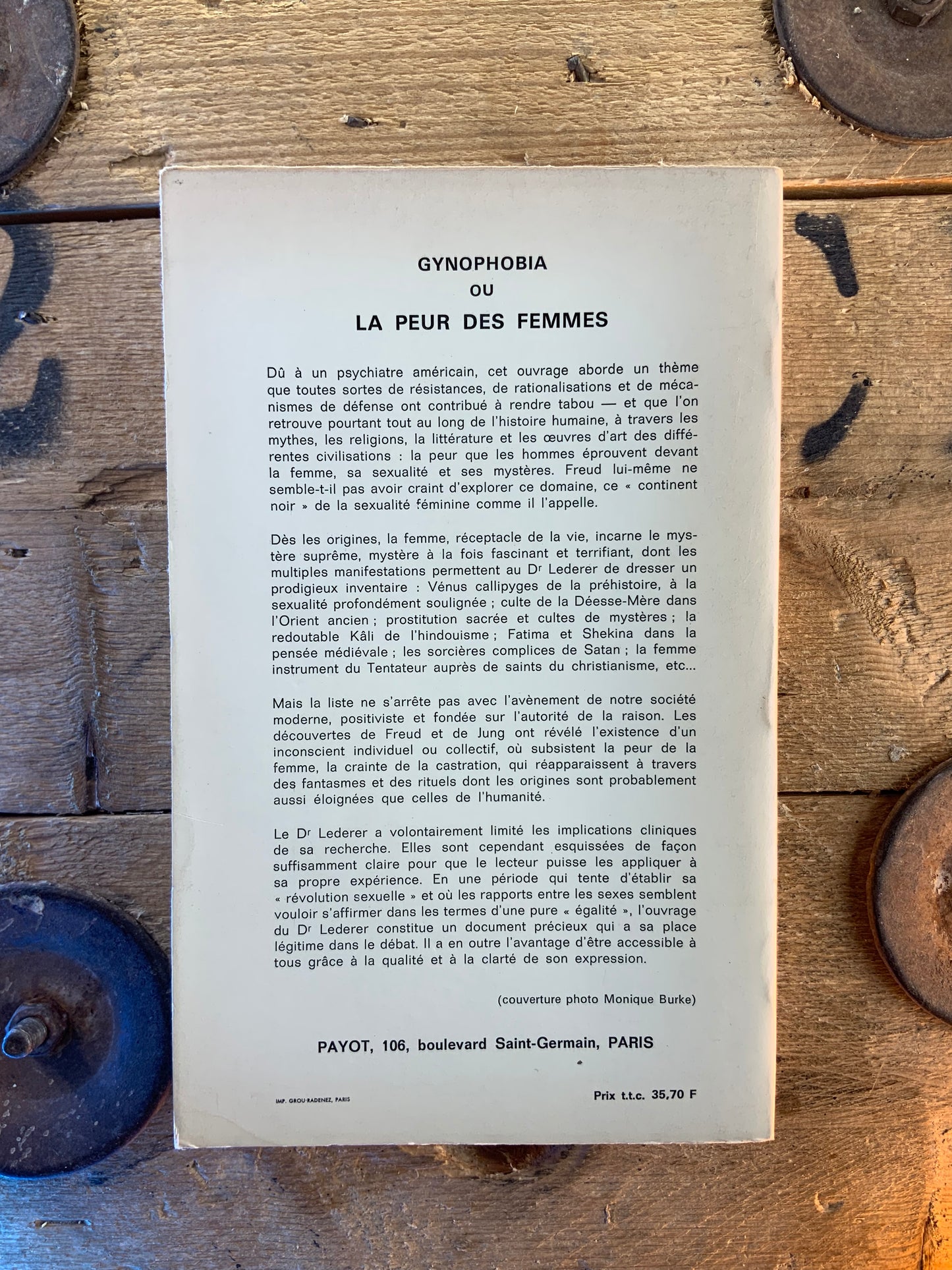 Gynophobia ou la peur des femmes - W. Lederer