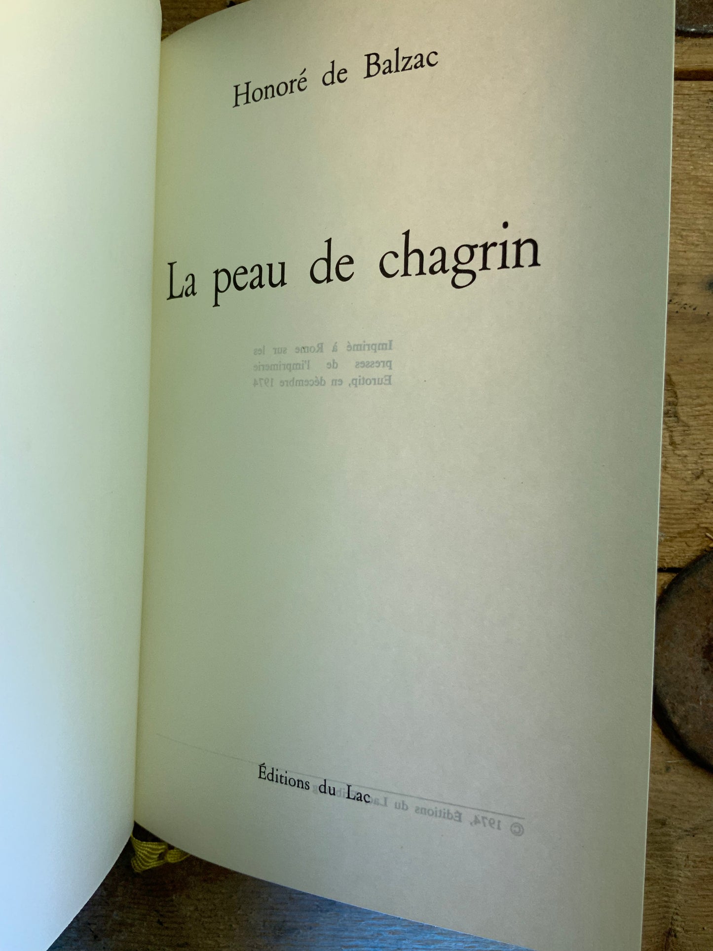La peau de chagrin - Honoré de Balzac
