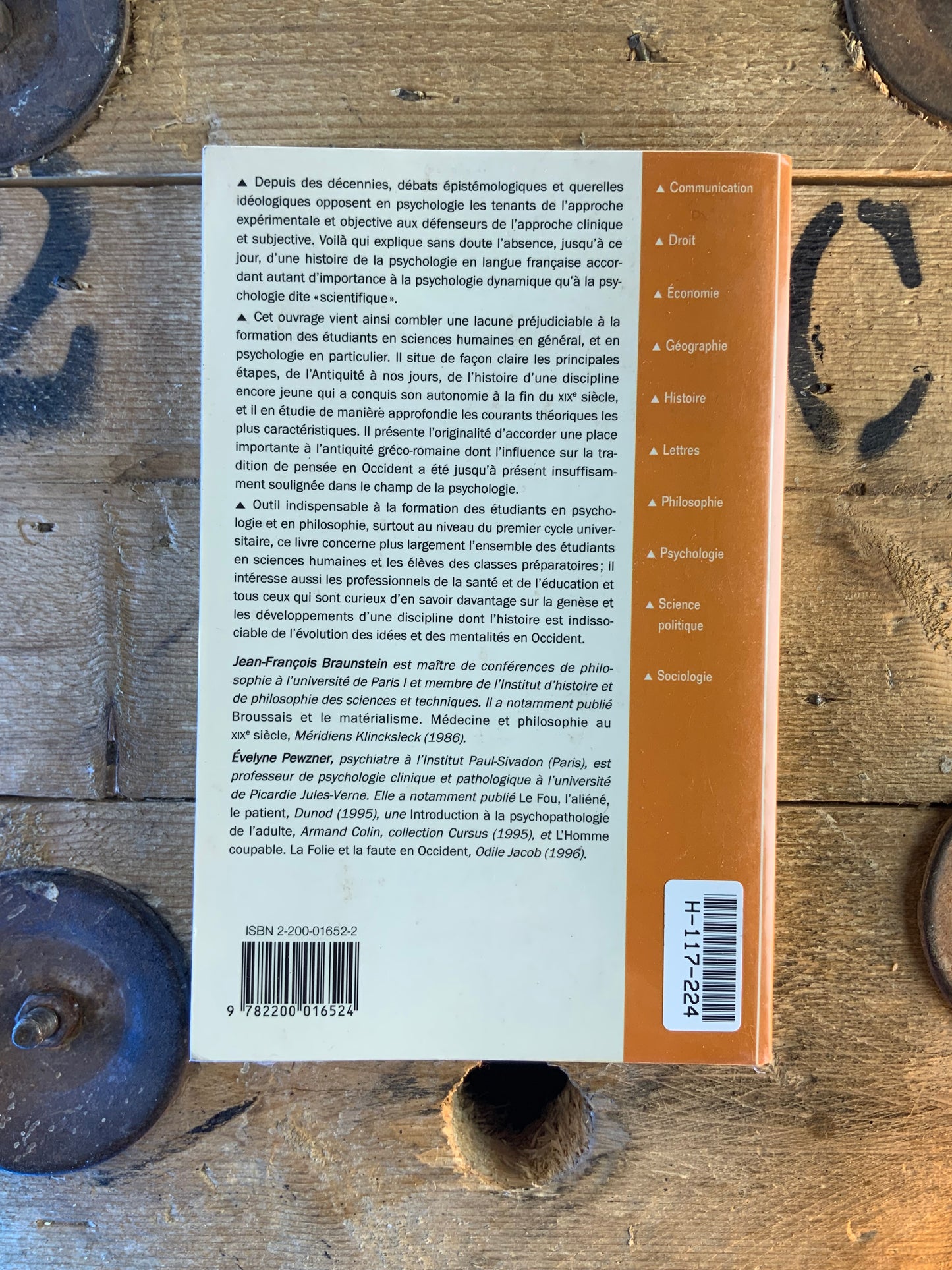 Histoire de la psychologie - Jean-François Braunstein et Évelyne Pewzner