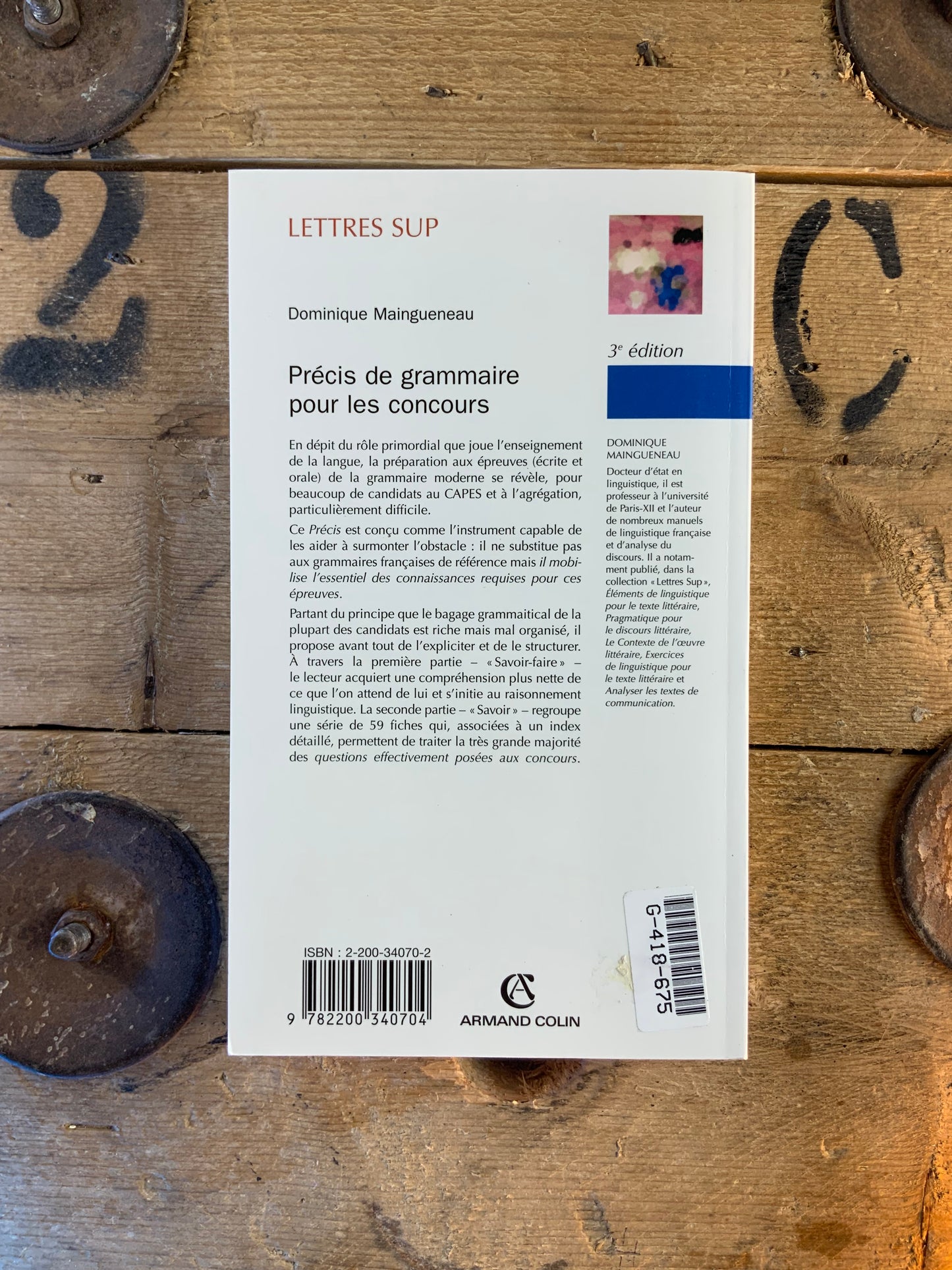 Précis de grammaire pour les concours - Dominique Maingueneau