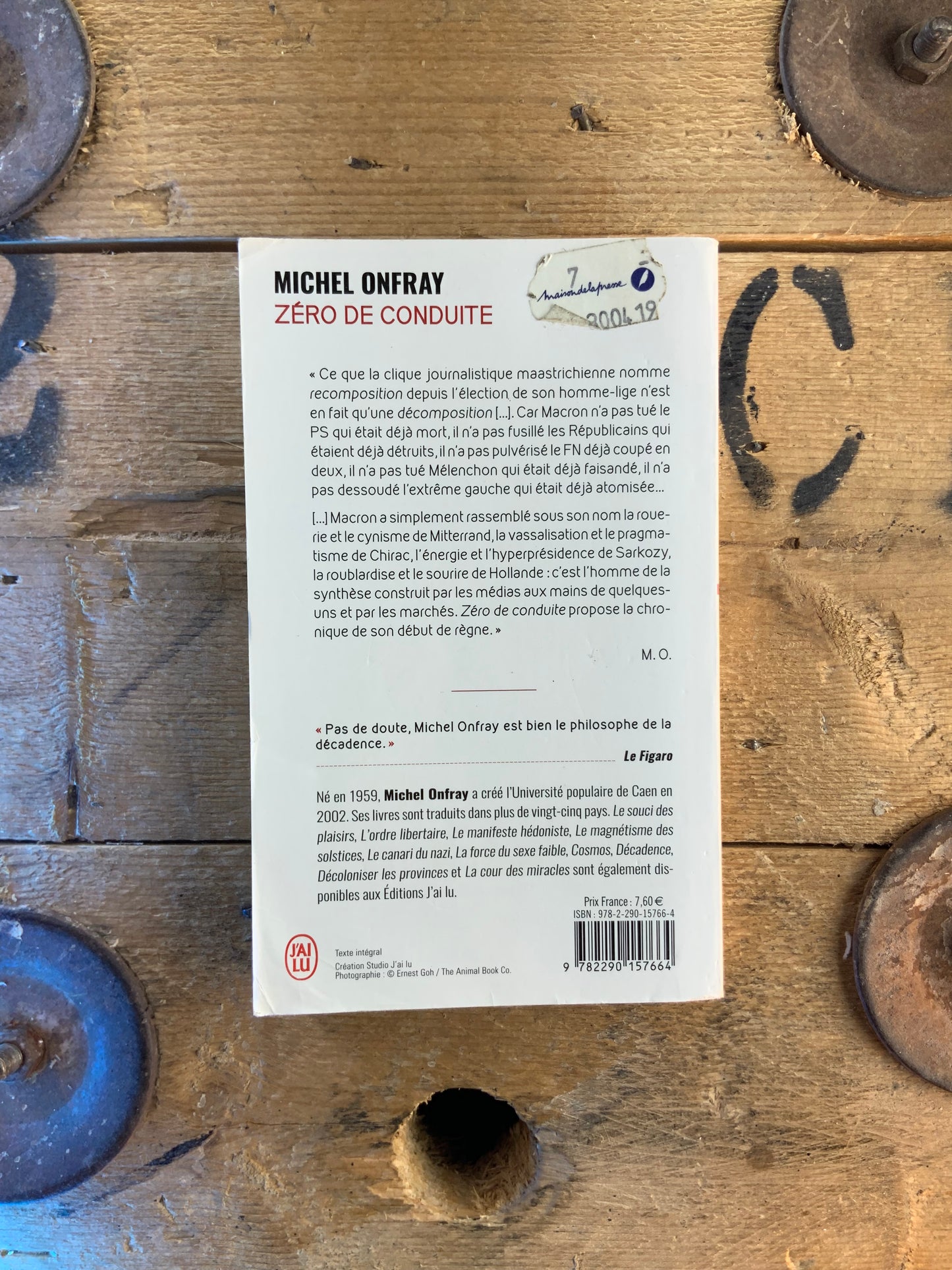 Zéro de conduite - Michel Onfray