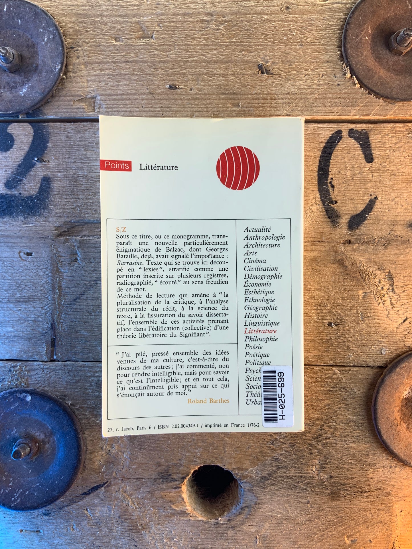 S/Z - Roland Barthes