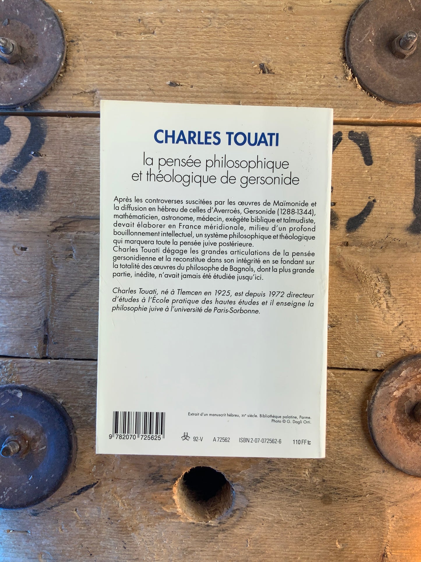 La pensée philosophique et théologique de gersonide - Charles Touati