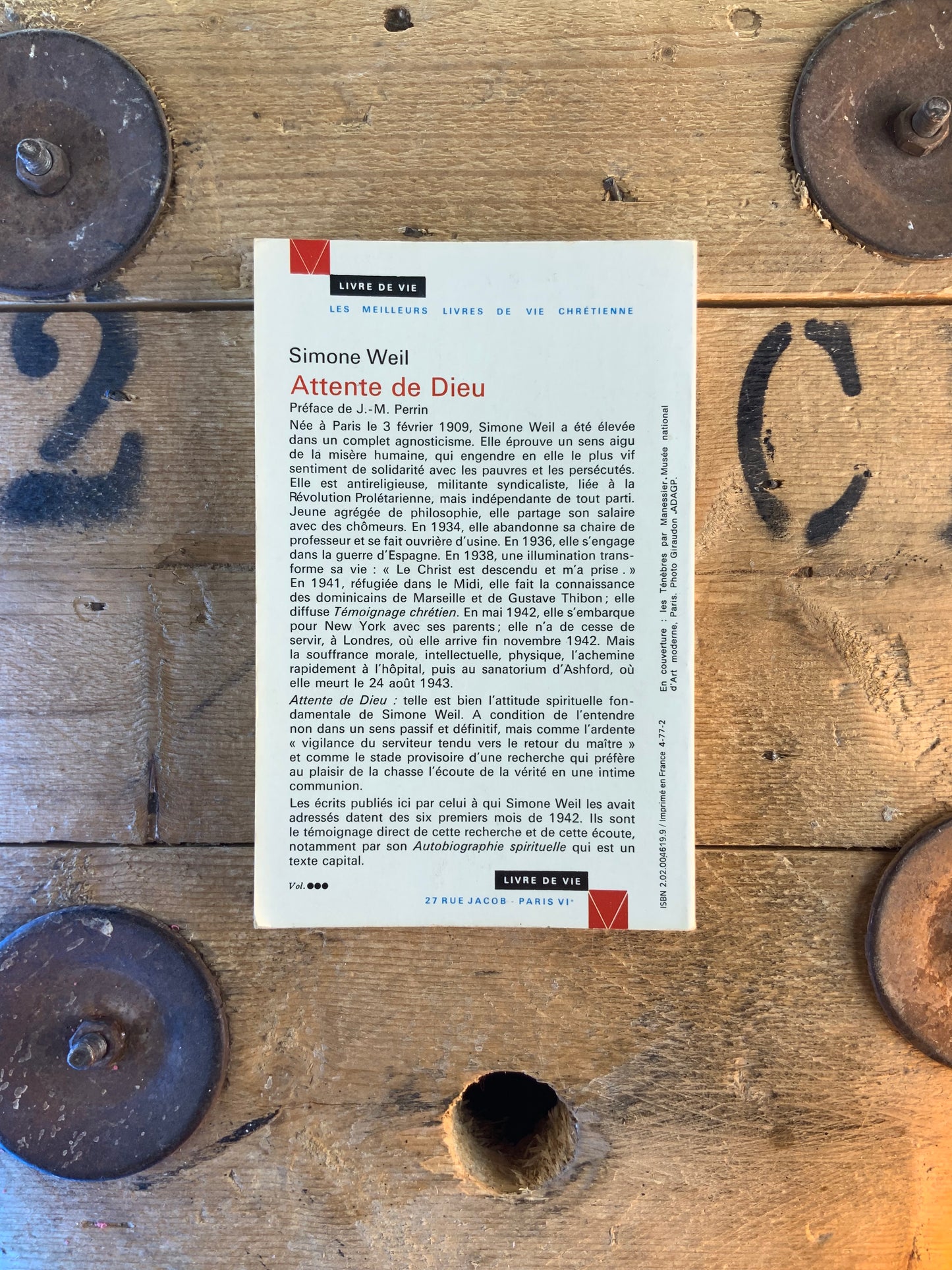 Attente de Dieu - Simone Weil